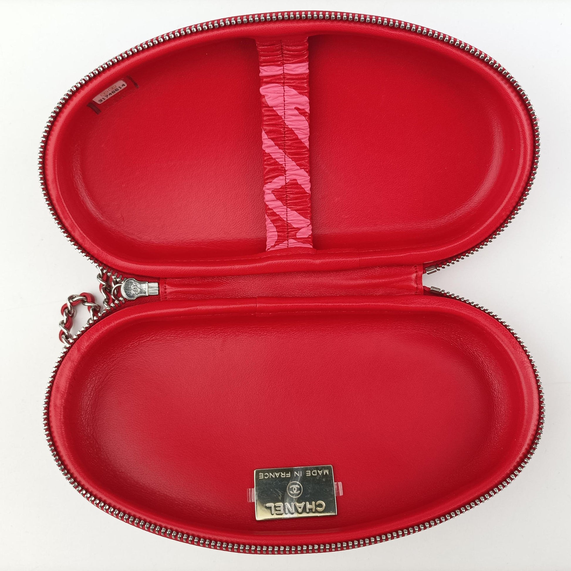 Coco Neige Convertible Zip Around Sunglasses Case Red Leather AP2368 31746614ココネージュ コンバーチブル ジップアラウンド サングラスケース レッド レザー AP2368 31746614