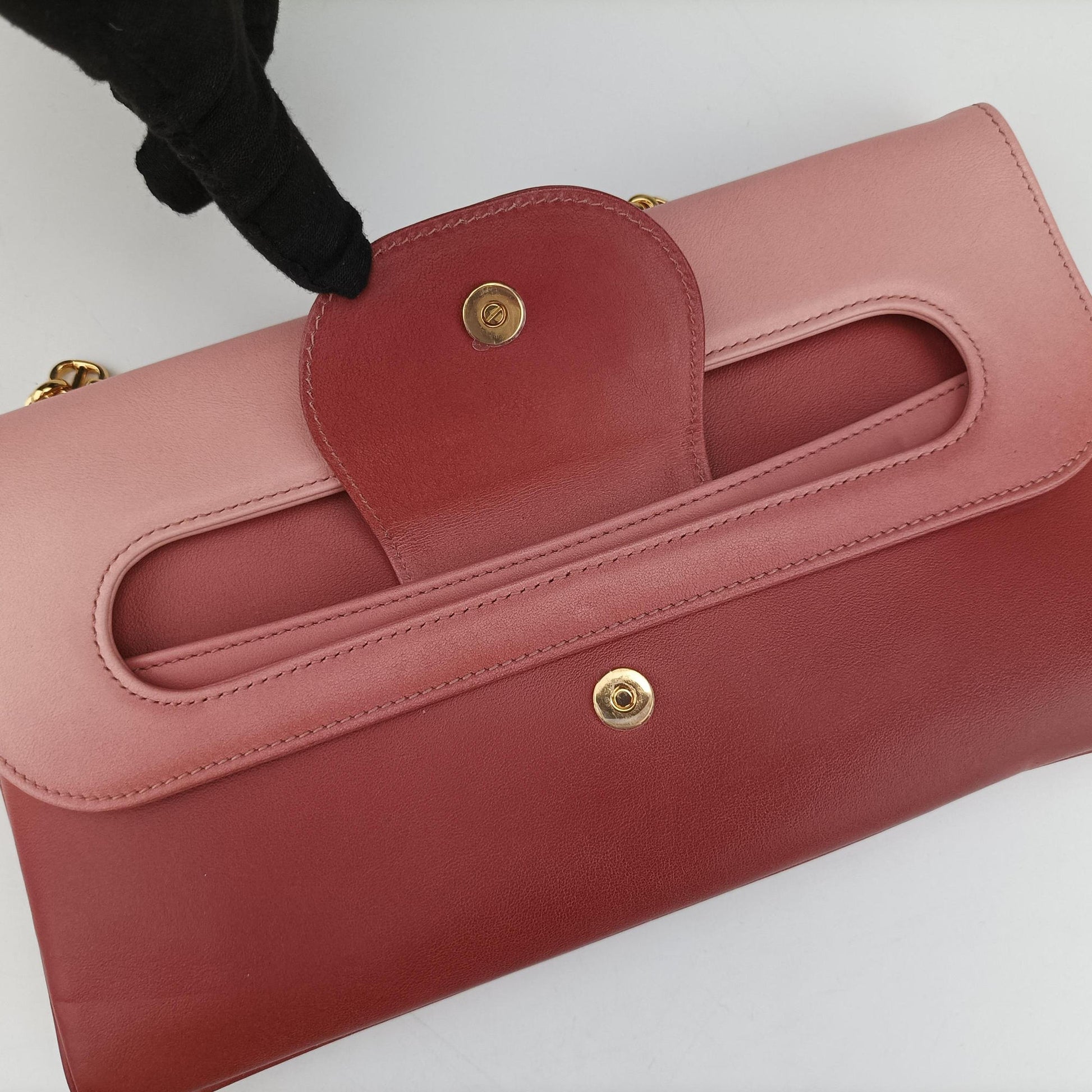 Diordouble Pink Leather 29-MA-0211ディオール ダブル ミディアム ピンク レザー 29-MA-0211
