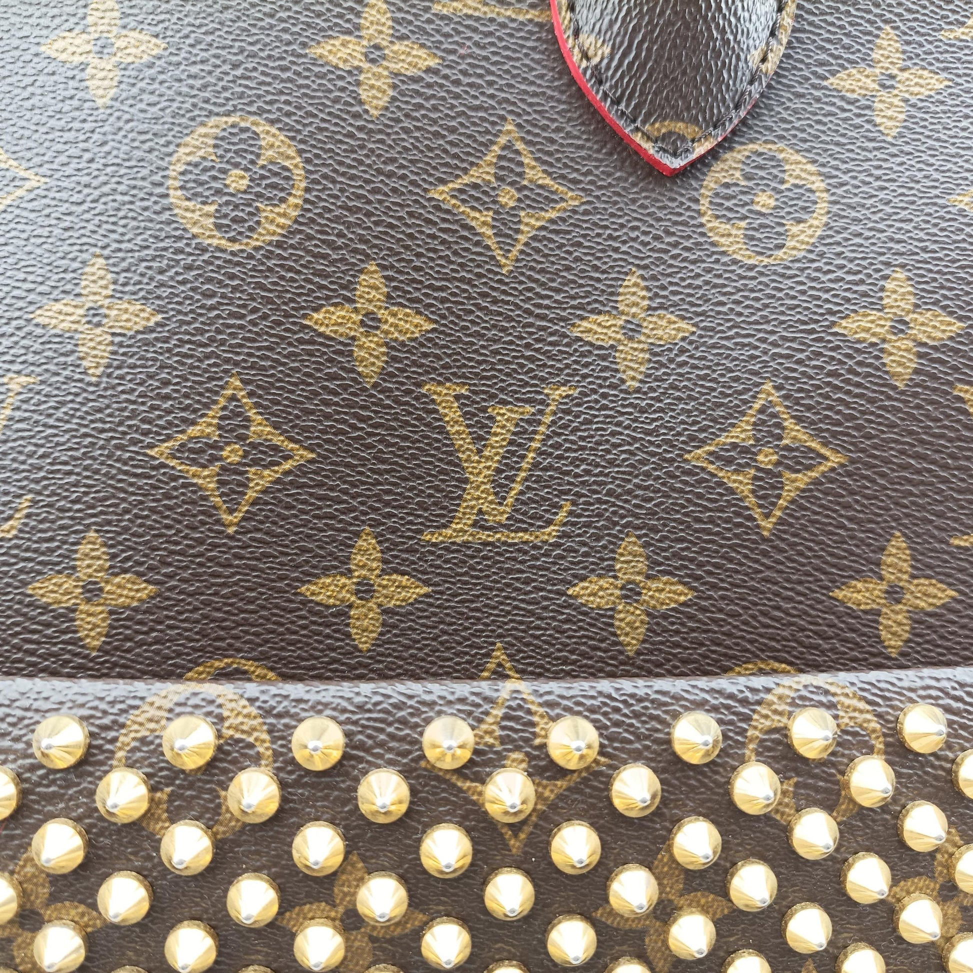 Monogram Studs Icono Brown×red×beige Monogram Canvas×calf leather×ponyhair M41234 DR4194モノグラム スタッズ アイコノ モノグラム/ブラウン×レッド×ベージュ モノグラムキャンバス×カーフレザー ×ハラコ M41234 DR4194