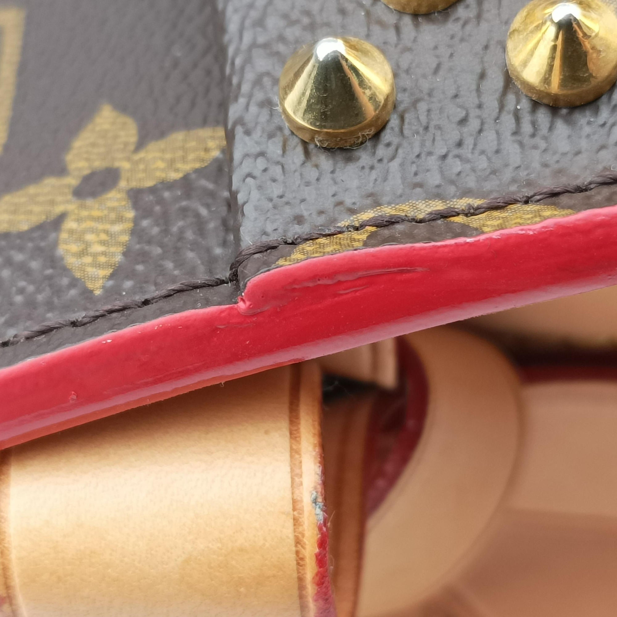 Monogram Studs Icono Brown×red×beige Monogram Canvas×calf leather×ponyhair M41234 DR4194モノグラム スタッズ アイコノ モノグラム/ブラウン×レッド×ベージュ モノグラムキャンバス×カーフレザー ×ハラコ M41234 DR4194