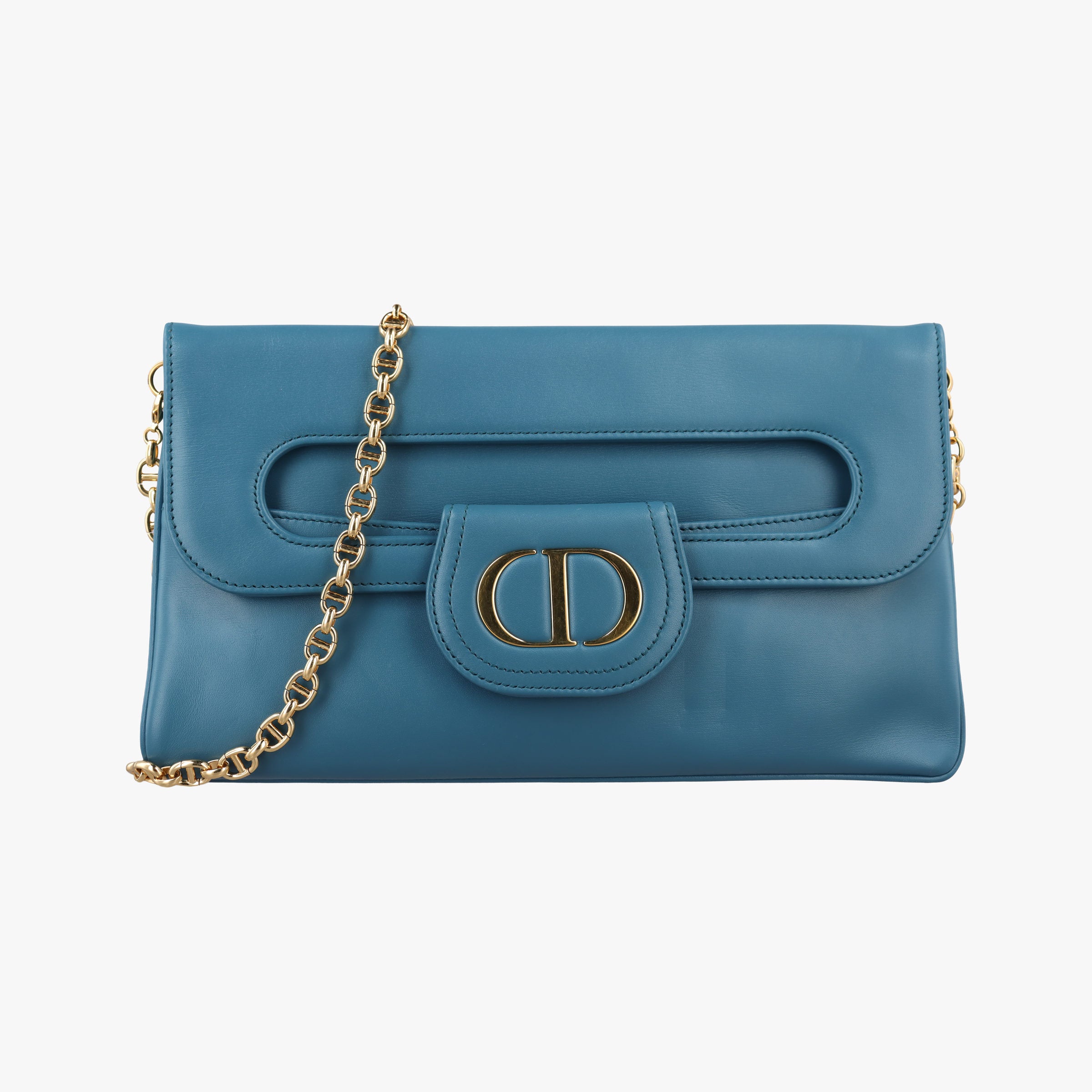 Diordouble Blue Leather 29-MA-0211ディオール ダブル ミディアム ブルー レザー 29-MA-0211