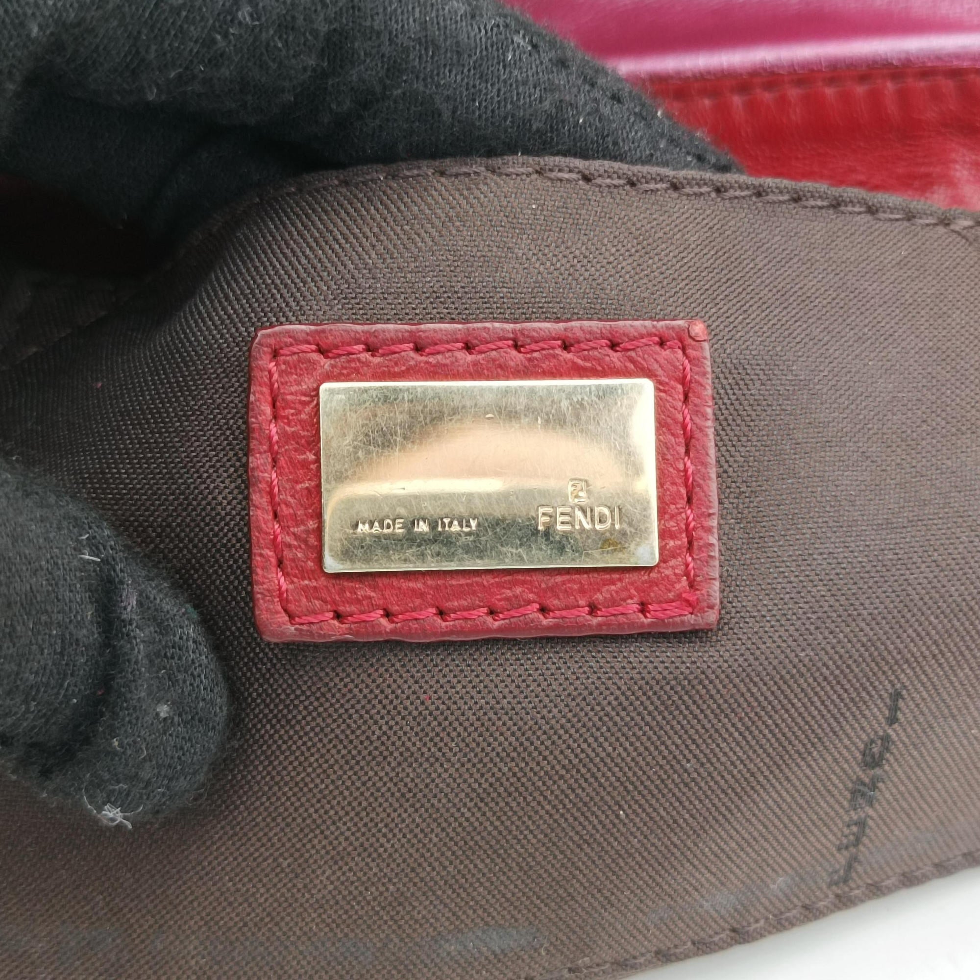 Zucca Vanity Mirror Brown × Red Jacquard × Leather 8BN133 2305/8BN133/MN5/049ズッカ バニティミラー ブラウン × レッド ジャガード × レザー 8BN133 2305/8BN133/MN5/049