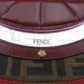 Zucca Vanity Mirror Brown × Red Jacquard × Leather 8BN133 2305/8BN133/MN5/049ズッカ バニティミラー ブラウン × レッド ジャガード × レザー 8BN133 2305/8BN133/MN5/049