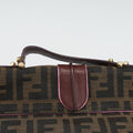 Zucca Vanity Mirror Brown × Red Jacquard × Leather 8BN133 2305/8BN133/MN5/049ズッカ バニティミラー ブラウン × レッド ジャガード × レザー 8BN133 2305/8BN133/MN5/049