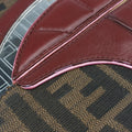 Zucca Vanity Mirror Brown × Red Jacquard × Leather 8BN133 2305/8BN133/MN5/049ズッカ バニティミラー ブラウン × レッド ジャガード × レザー 8BN133 2305/8BN133/MN5/049