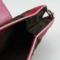 Zucca Vanity Mirror Brown × Red Jacquard × Leather 8BN133 2305/8BN133/MN5/049ズッカ バニティミラー ブラウン × レッド ジャガード × レザー 8BN133 2305/8BN133/MN5/049