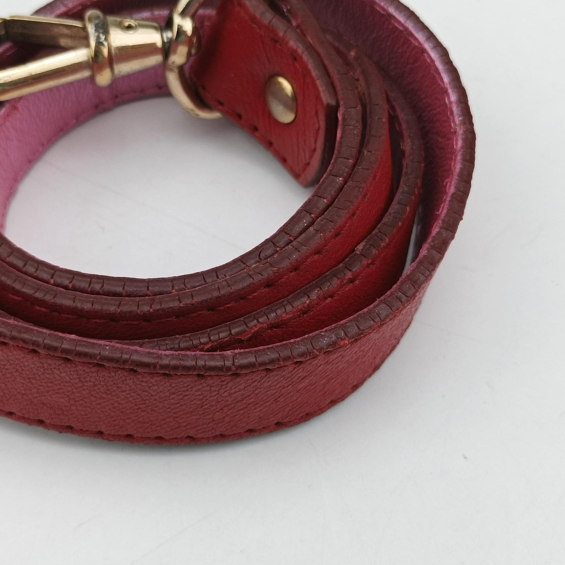 Zucca Vanity Mirror Brown × Red Jacquard × Leather 8BN133 2305/8BN133/MN5/049ズッカ バニティミラー ブラウン × レッド ジャガード × レザー 8BN133 2305/8BN133/MN5/049