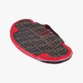 Zucca Vanity Mirror Brown × Red Jacquard × Leather 8BN133 2305/8BN133/MN5/049ズッカ バニティミラー ブラウン × レッド ジャガード × レザー 8BN133 2305/8BN133/MN5/049
