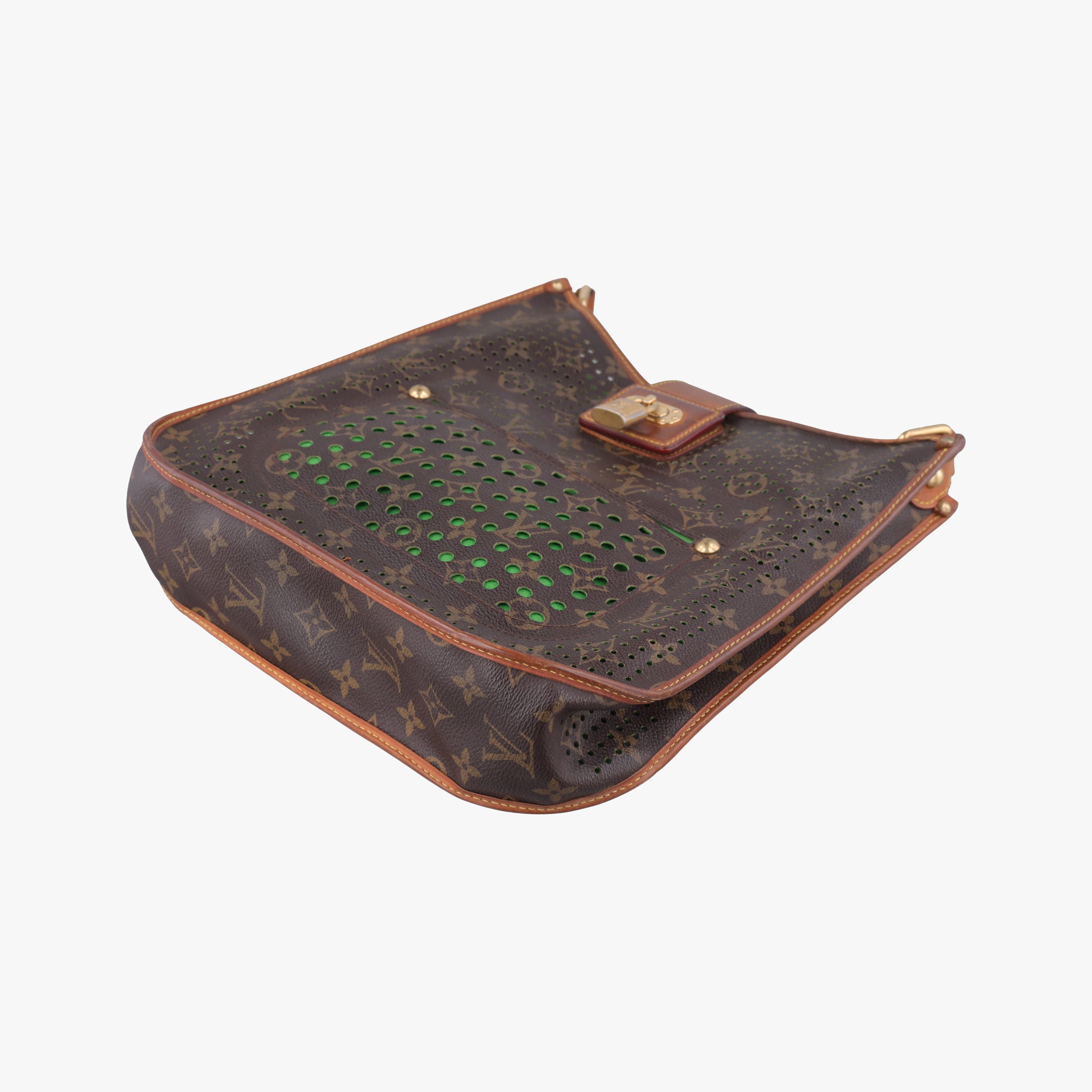 Musette brown×Green Monogram Perforated M95173 CA0036ミュゼット モノグラム/ブラウン×グリーン モノグラム ペルフォ M95173 CA0036