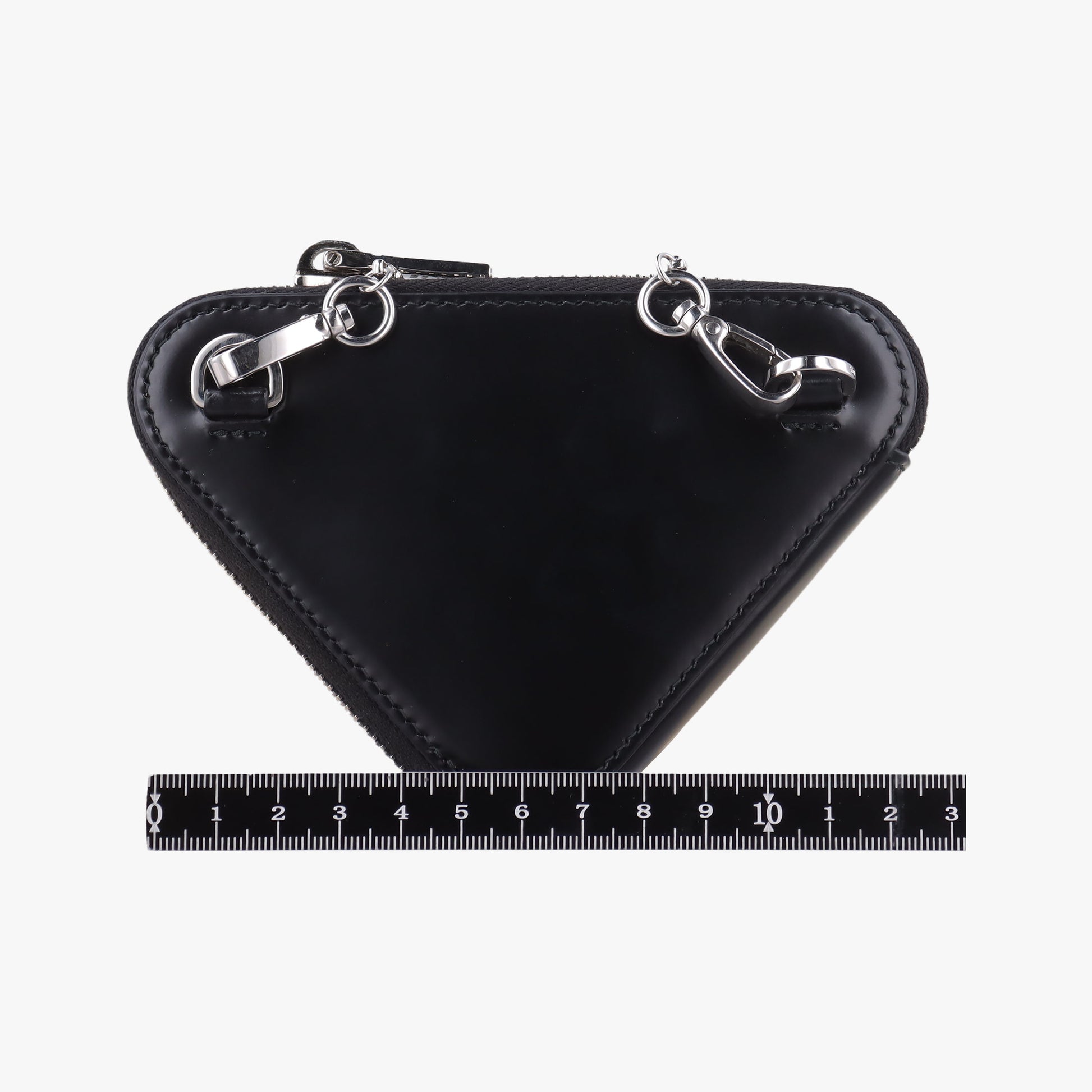 Triangle Chain Pouch Black Leather 230-Aトライアングル チェーン ポーチ ブラック レザー 230-A