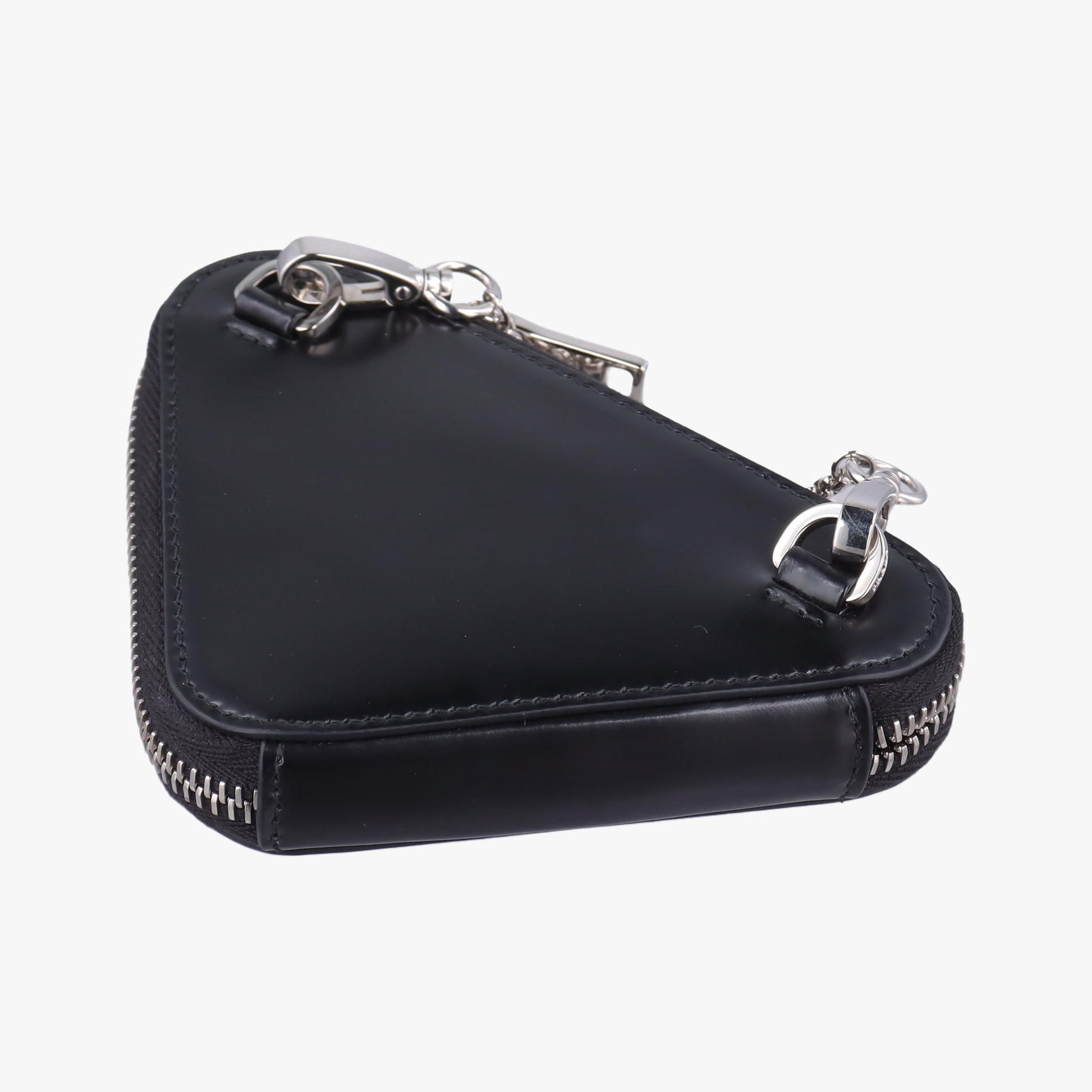 Triangle Chain Pouch Black Leather 230-Aトライアングル チェーン ポーチ ブラック レザー 230-A