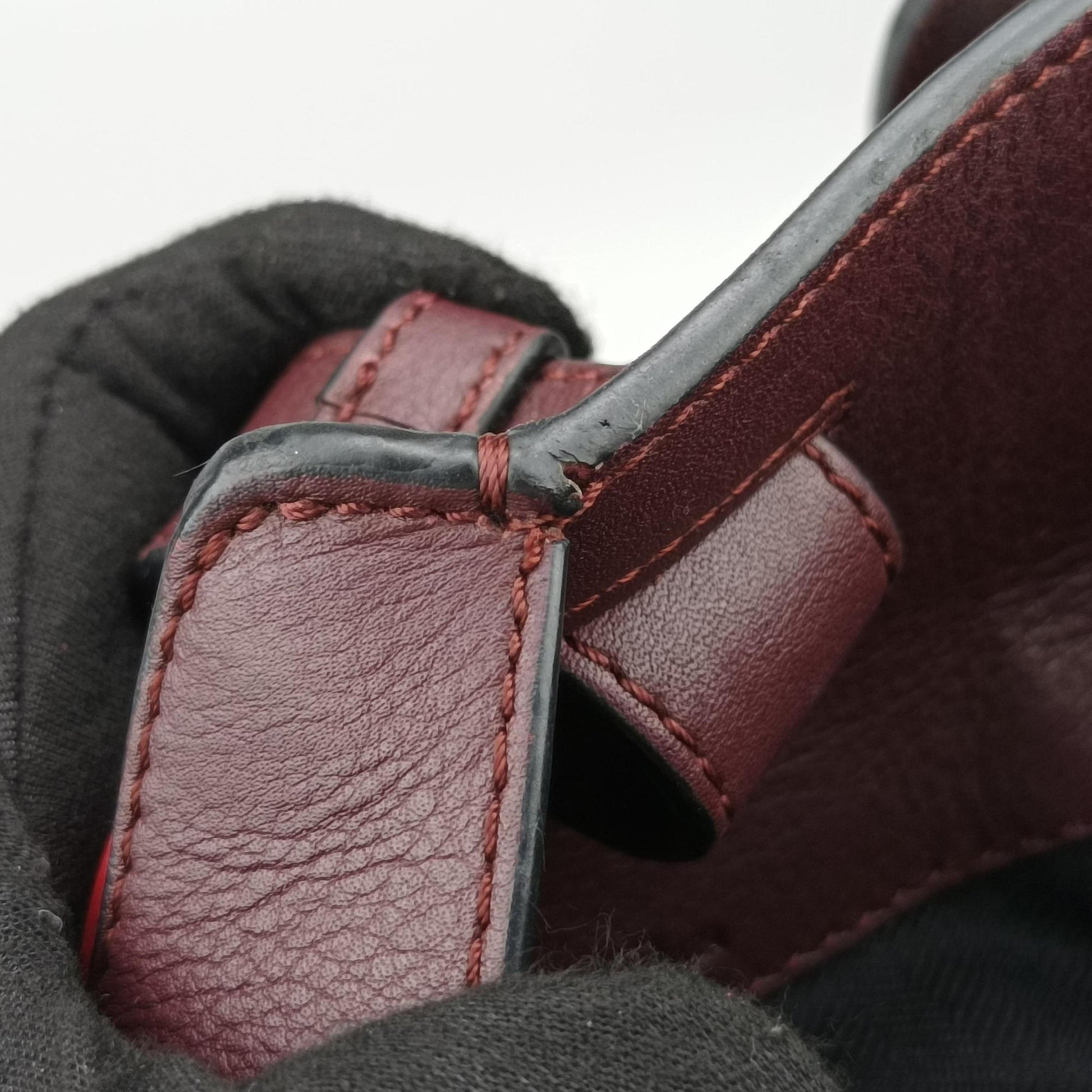 hammock Red×burgundy leather 061702ハンモック レッド×ワインレッド レザー 061702