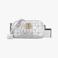 GG Marmont Silver Leather 447632 B021162434GGマーモント シルバー レザー 447632 B021162434