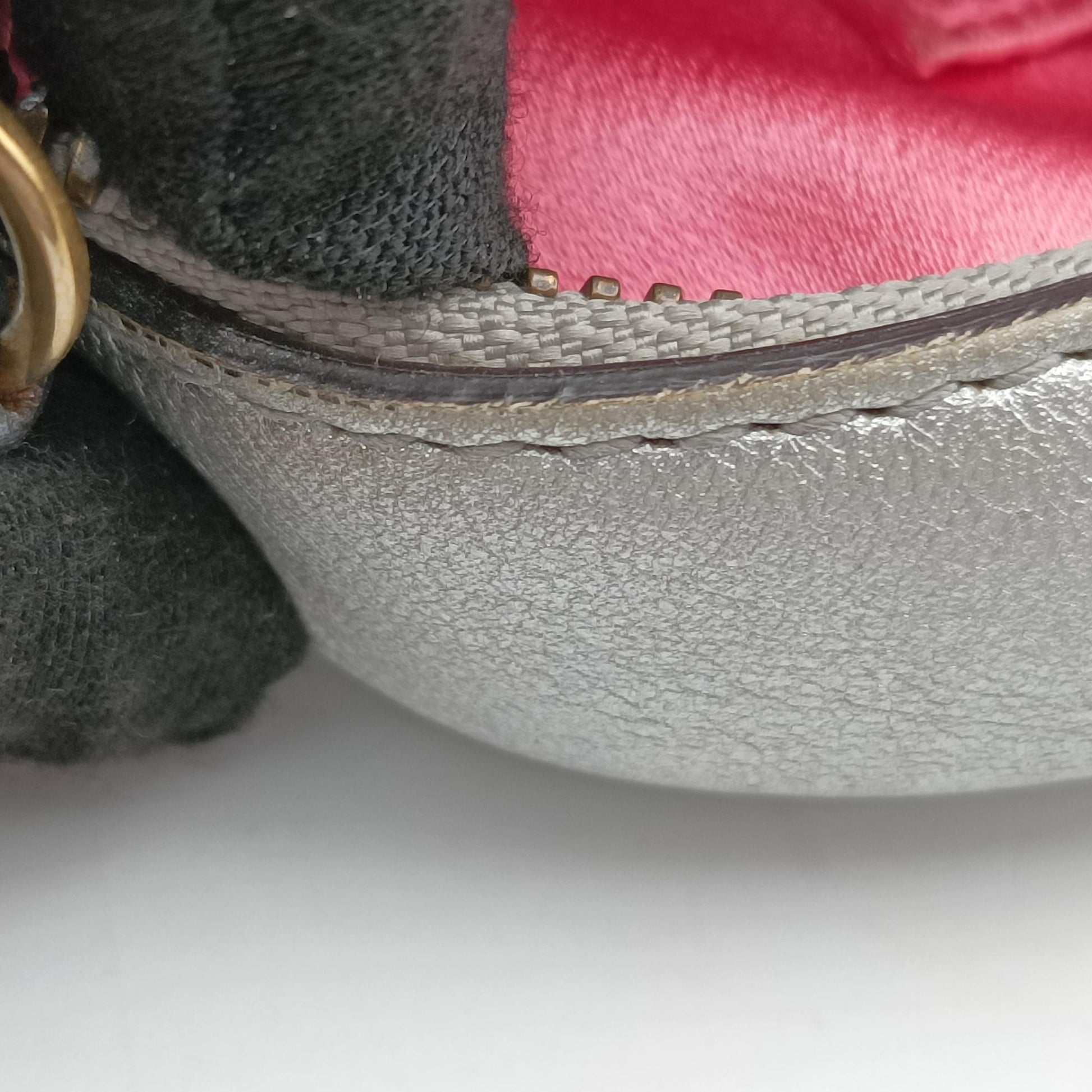 GG Marmont Silver Leather 447632 B021162434GGマーモント シルバー レザー 447632 B021162434
