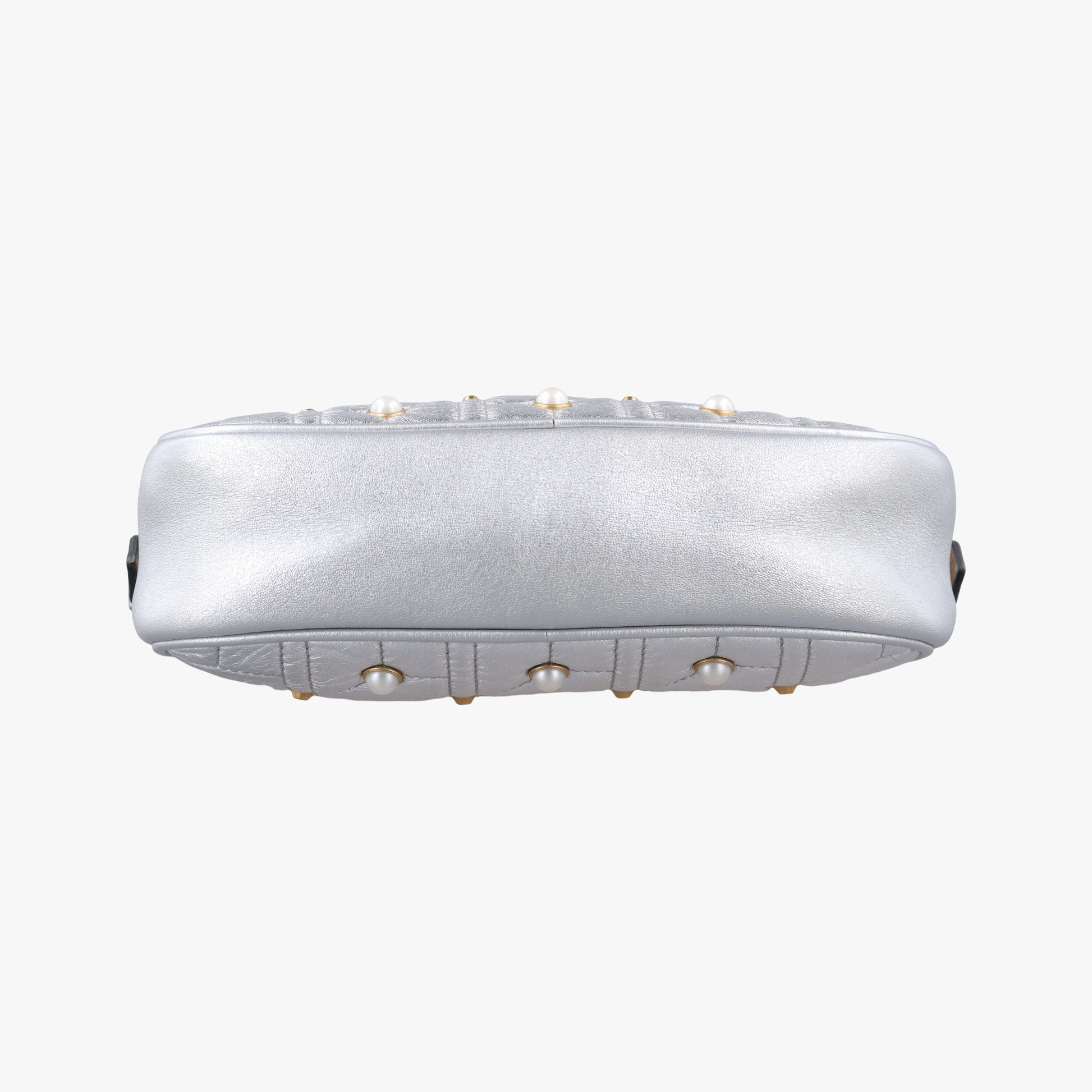 GG Marmont Silver Leather 447632 B021162434GGマーモント シルバー レザー 447632 B021162434