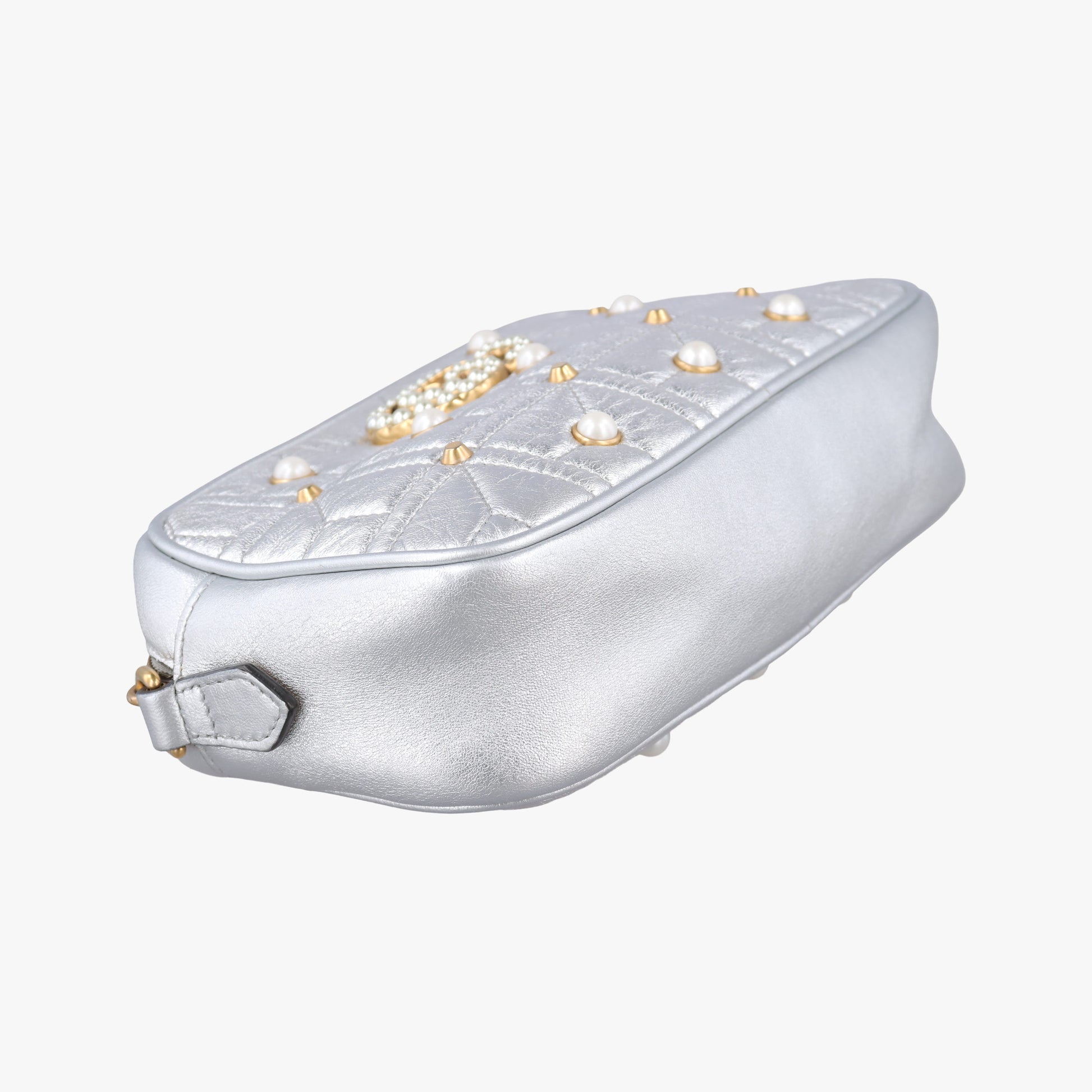 GG Marmont Silver Leather 447632 B021162434GGマーモント シルバー レザー 447632 B021162434