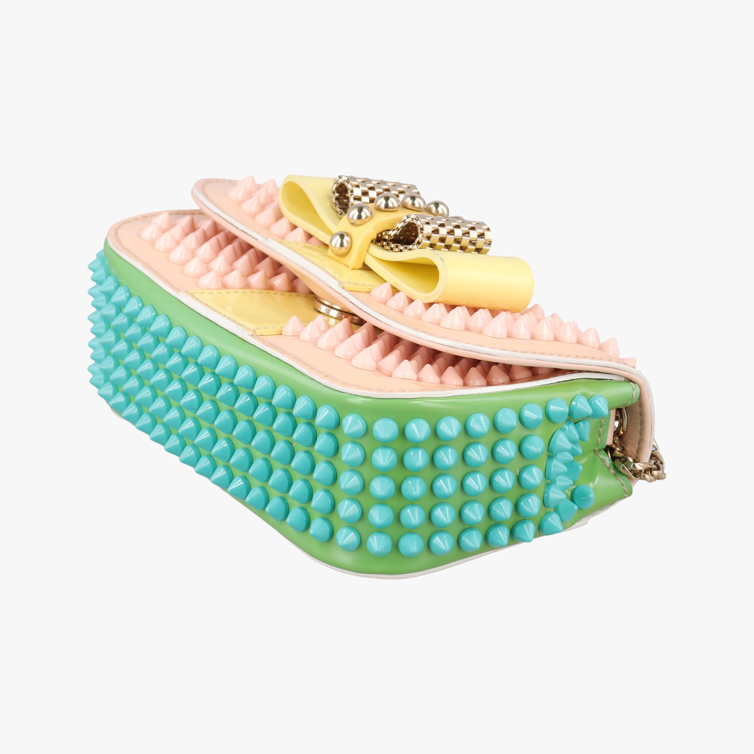 Sweet Charity Scarabe Spike Pink × Yellow × Blue × Green Leather スイート チャリティー スカラベ スパイク ピンク × イエロー × ブルー × グリーン レザー 