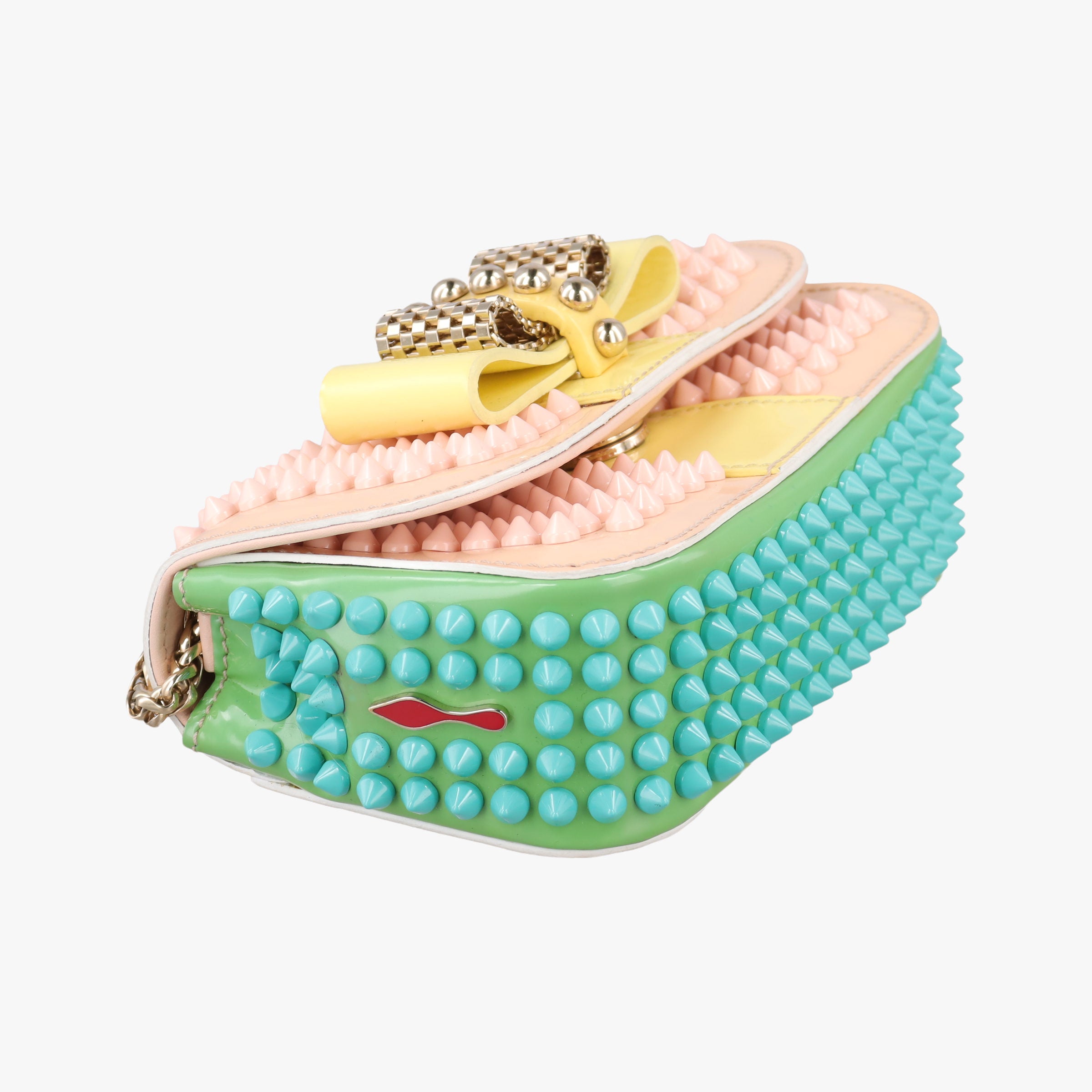 Sweet Charity Scarabe Spike Pink × Yellow × Blue × Green Leather スイート チャリティー スカラベ スパイク ピンク × イエロー × ブルー × グリーン レザー 