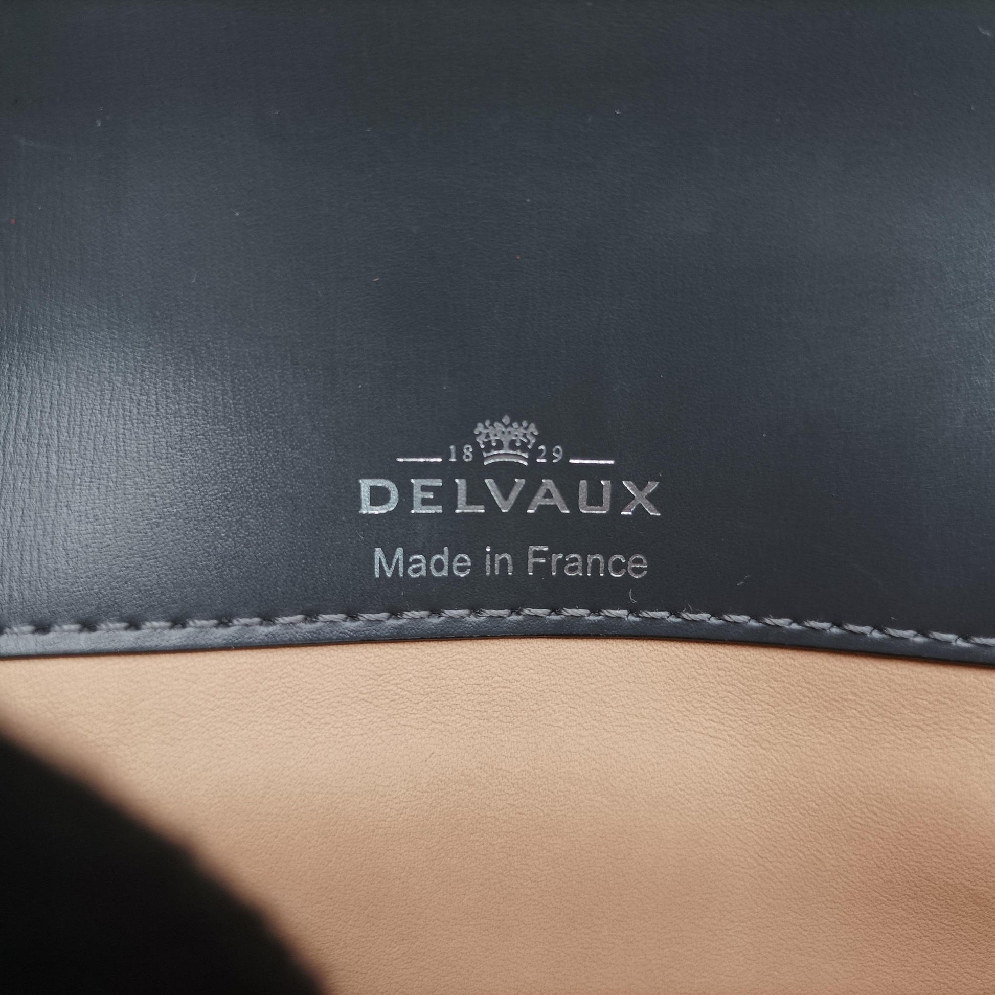 Delvaux Tempete Pochette gray Leather A00Aデルヴォー タンペート ポシェット グレー レザー A00A