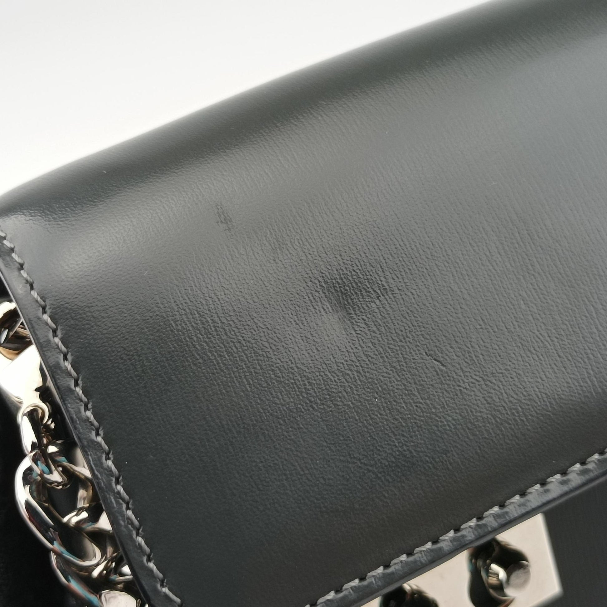 Delvaux Tempete Pochette gray Leather A00Aデルヴォー タンペート ポシェット グレー レザー A00A