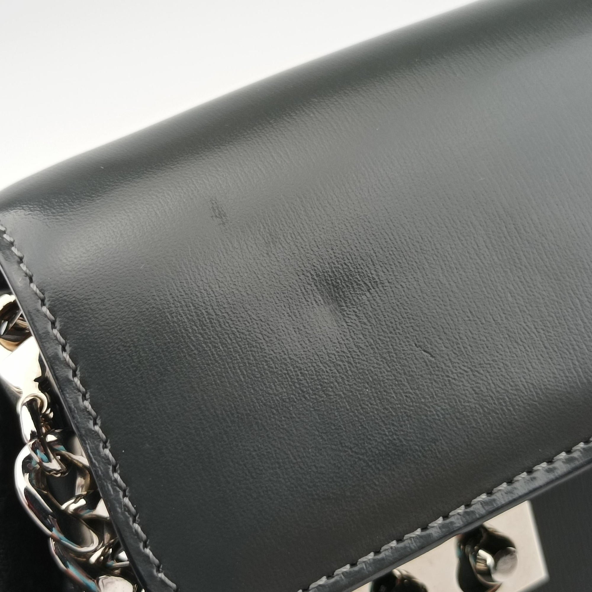 Delvaux Tempete Pochette gray Leather A00Aデルヴォー タンペート ポシェット グレー レザー A00A