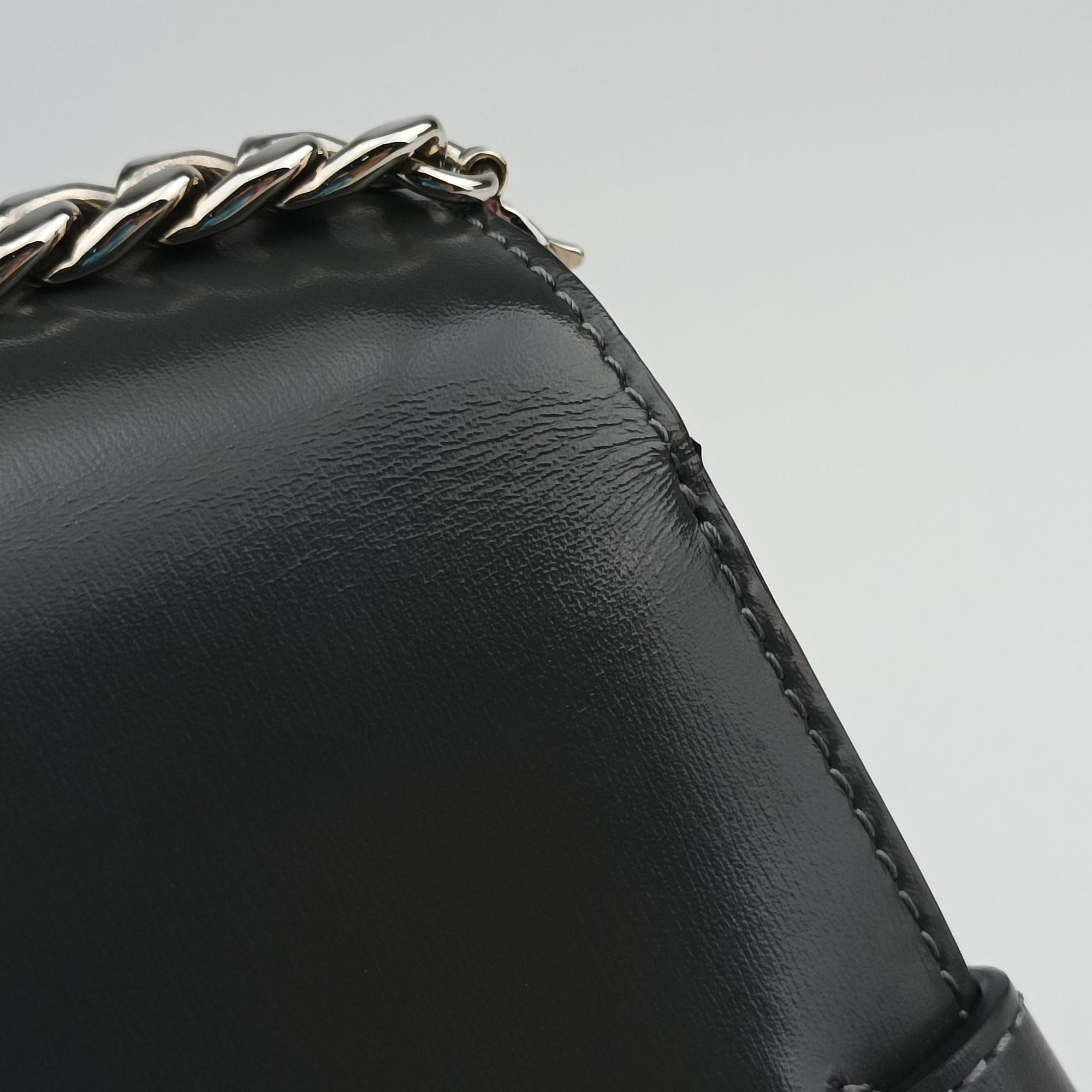 Delvaux Tempete Pochette gray Leather A00Aデルヴォー タンペート ポシェット グレー レザー A00A