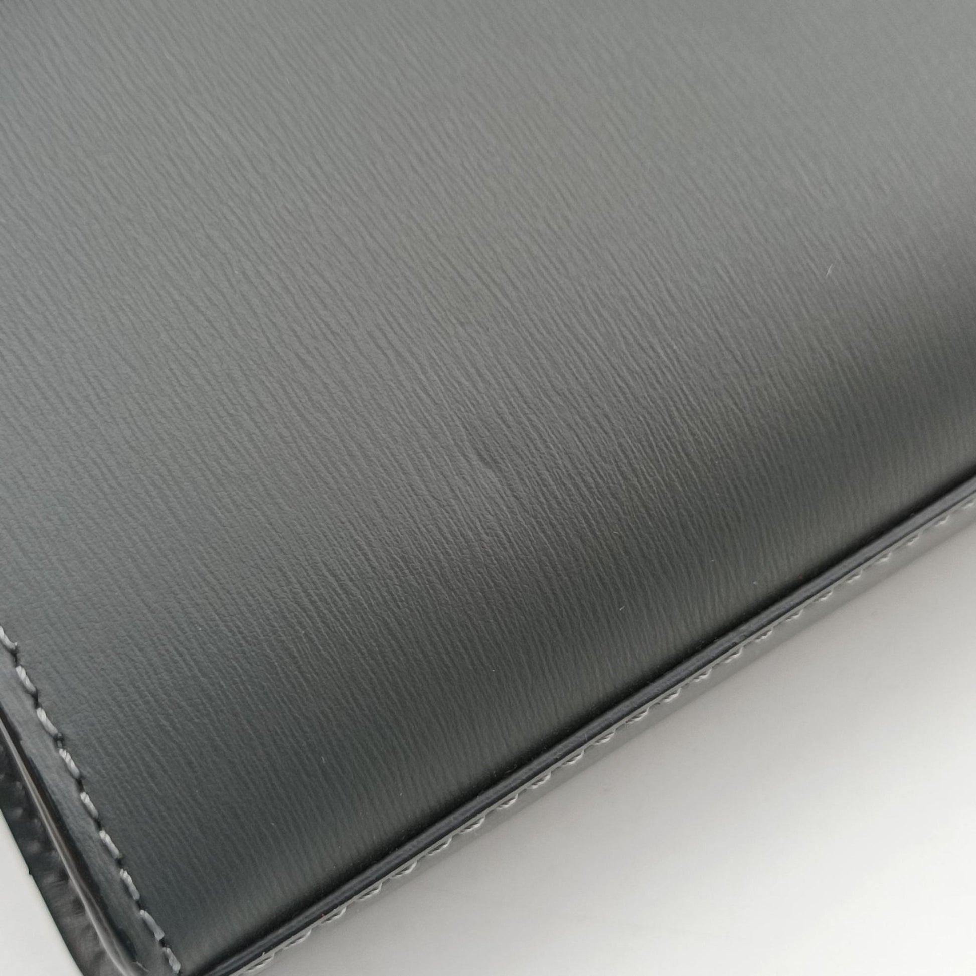 Delvaux Tempete Pochette gray Leather A00Aデルヴォー タンペート ポシェット グレー レザー A00A