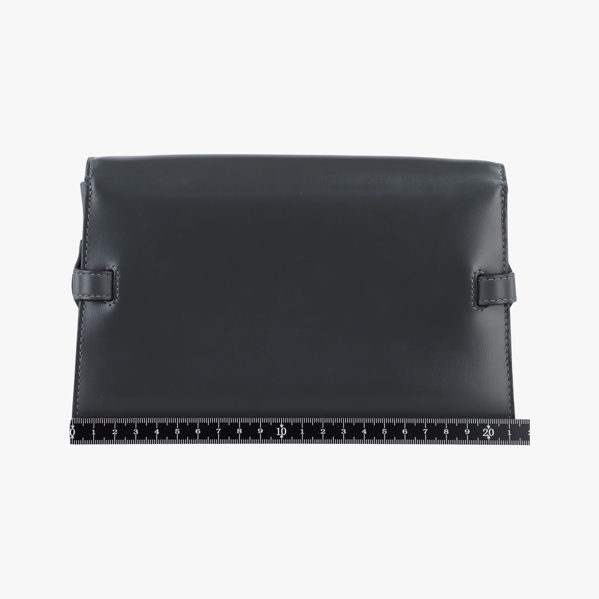 Delvaux Tempete Pochette gray Leather A00Aデルヴォー タンペート ポシェット グレー レザー A00A