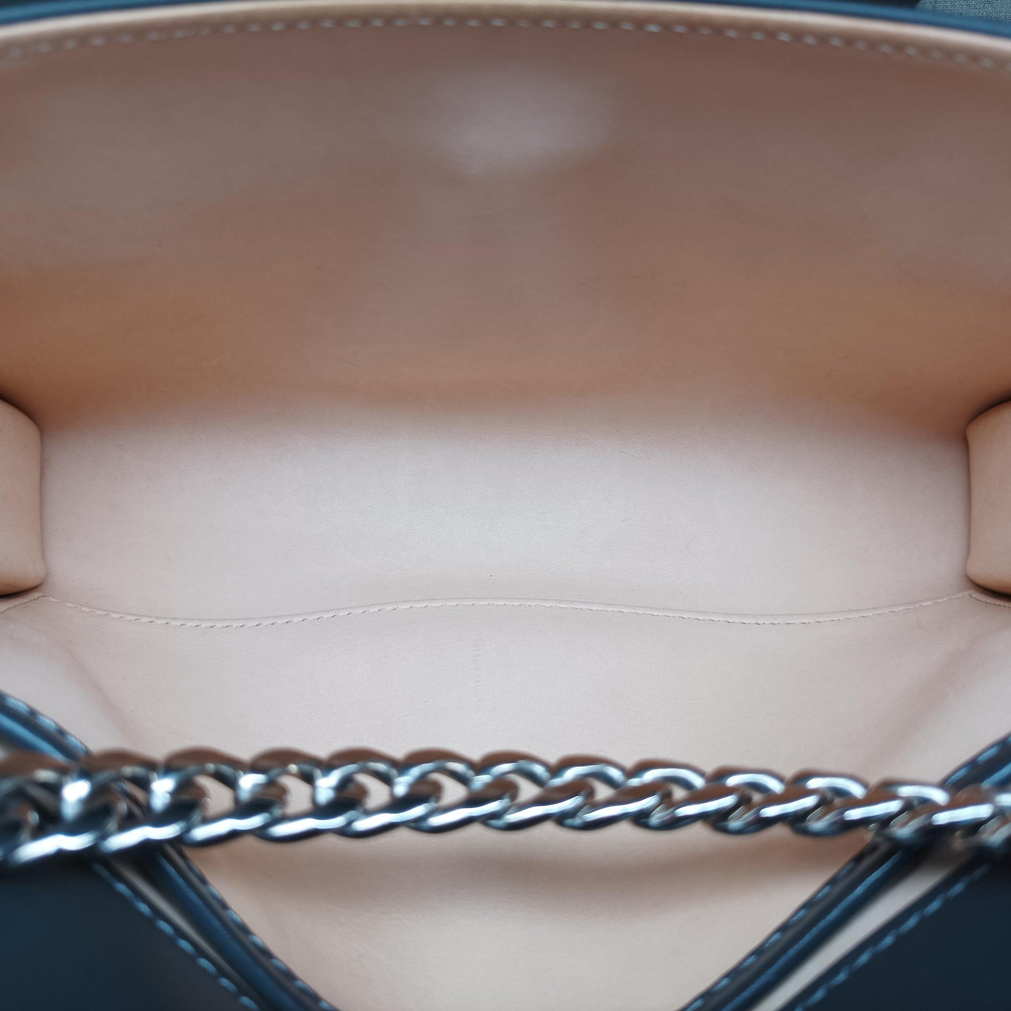 Delvaux Tempete Pochette gray Leather A00Aデルヴォー タンペート ポシェット グレー レザー A00A