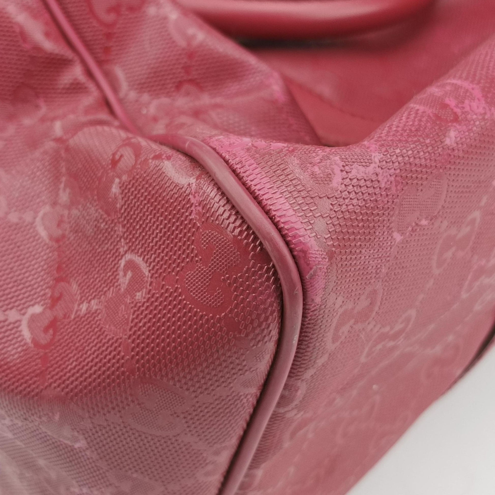 GG plus Spring Joy GG Supreme Red PVC coated canvas×Leather 193603 E9123880GGプラス ジョイ GGスプリーム レッド PVCコーティングキャンバス×レザー 193603 E9123880