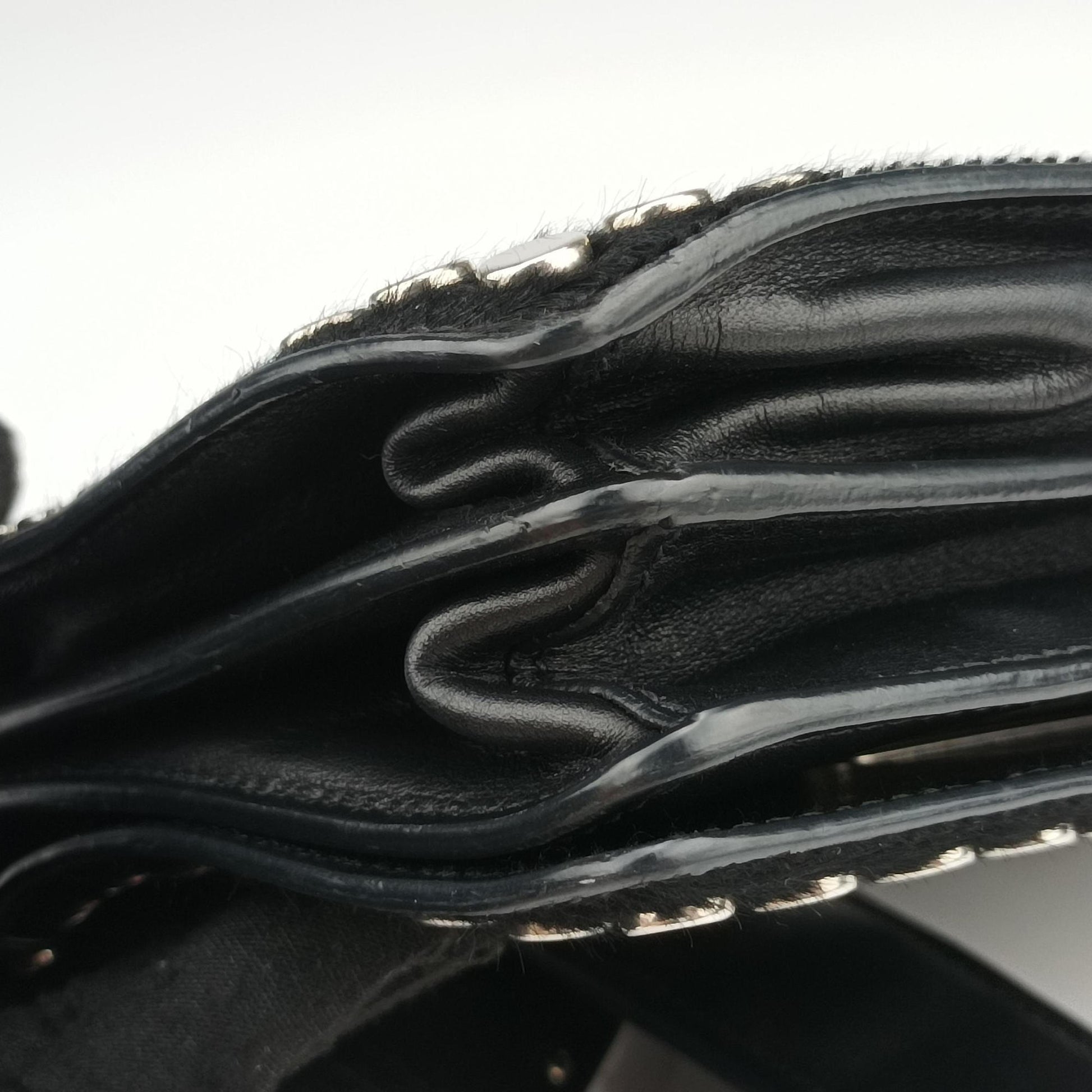 Cahier Black Leather×Pony-style calfskin 1BD045 25カイエ ブラック レザー×ハラコ 1BD045 25