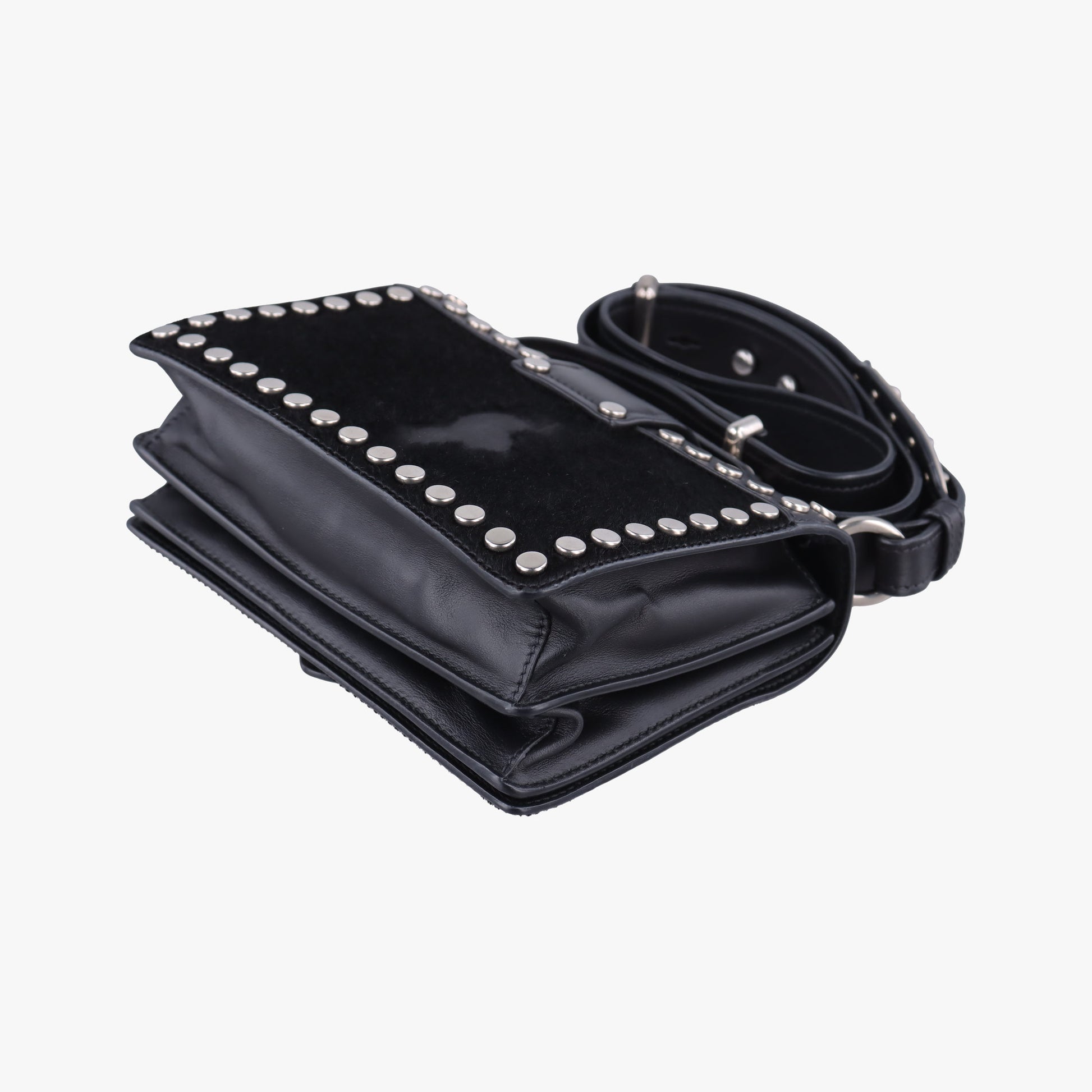Cahier Black Leather×Pony-style calfskin 1BD045 25カイエ ブラック レザー×ハラコ 1BD045 25