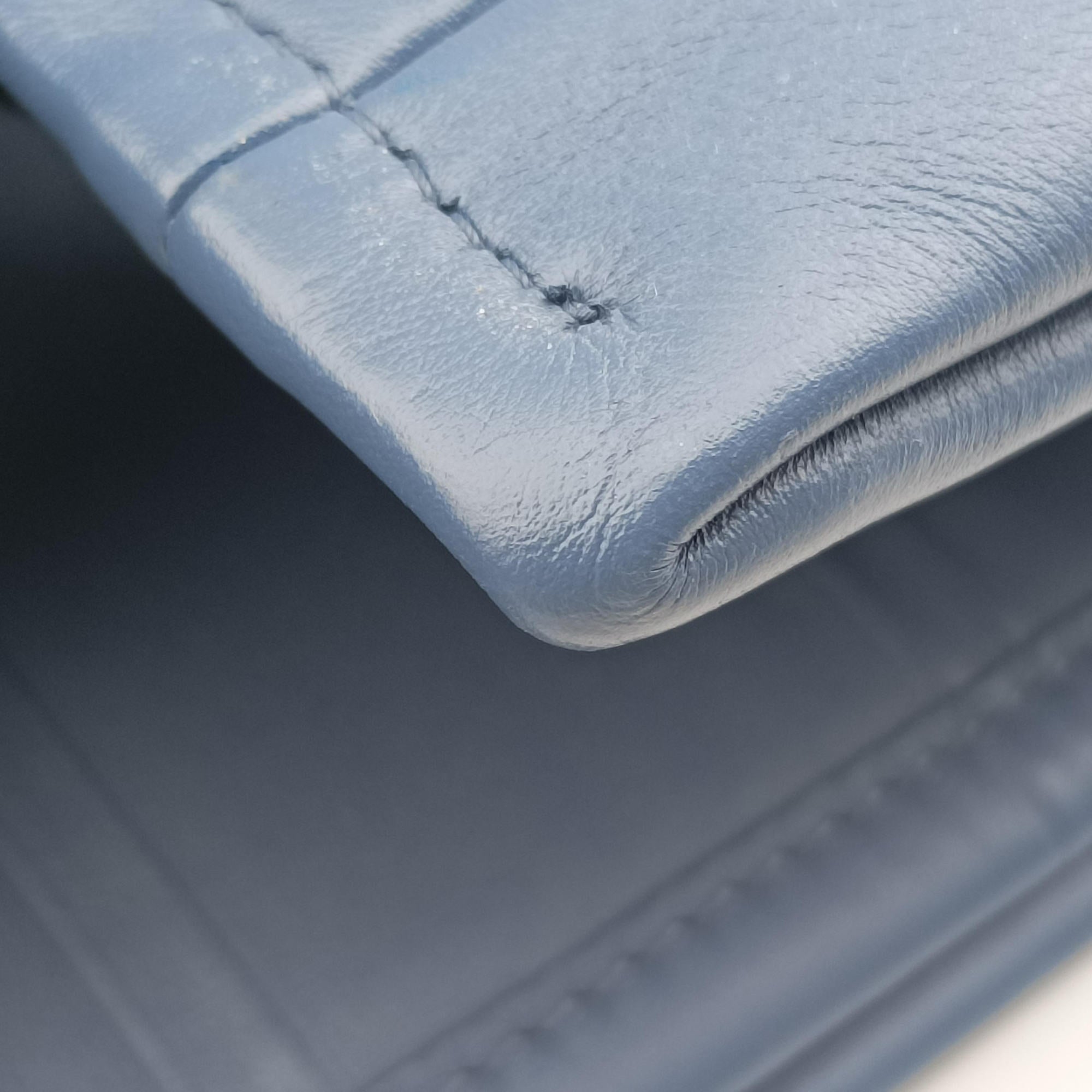 Book Tote Bag Blue leather 18-MA-0220ブックトート バッグ ブルー レザー 18-MA-0220