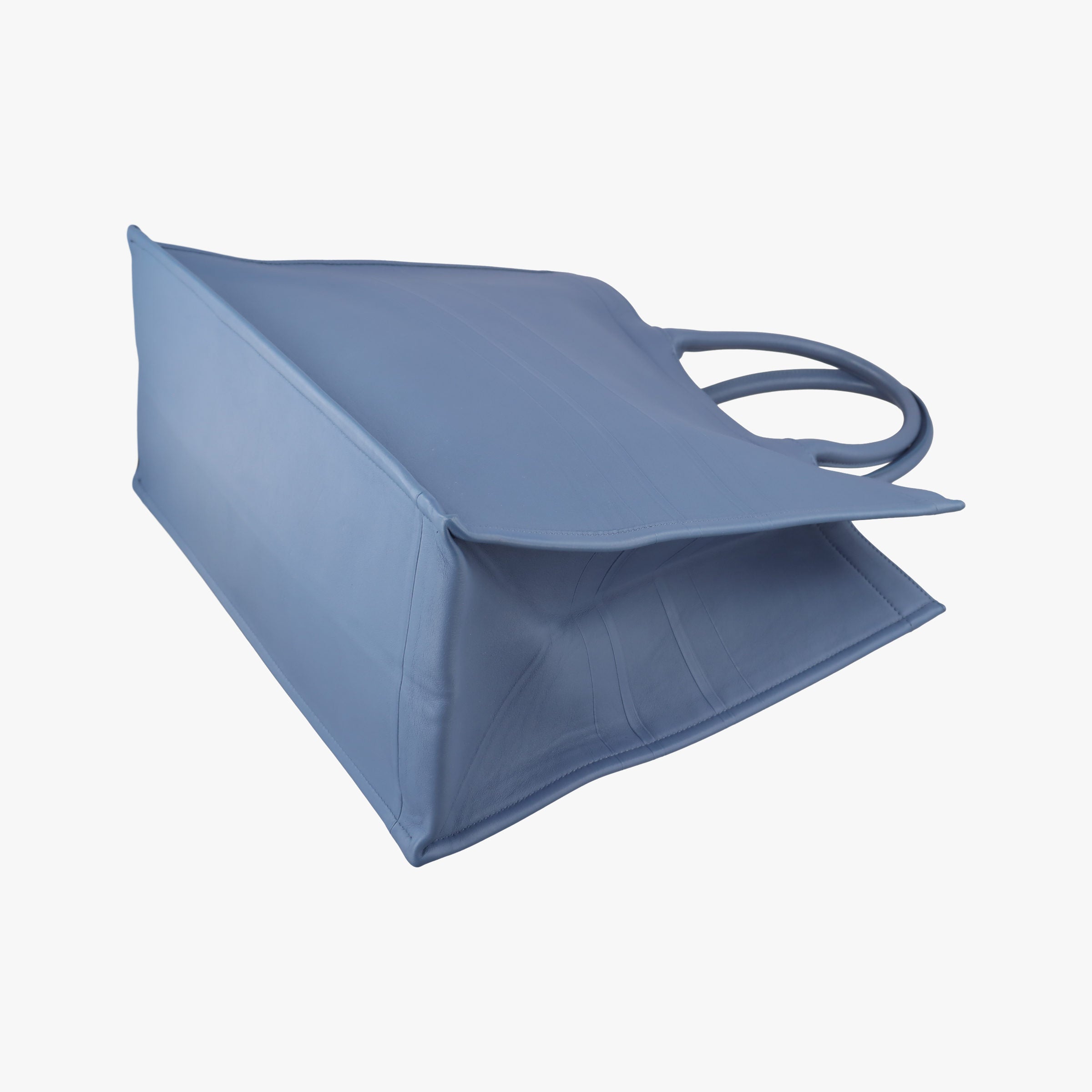Book Tote Bag Blue leather 18-MA-0220ブックトート バッグ ブルー レザー 18-MA-0220