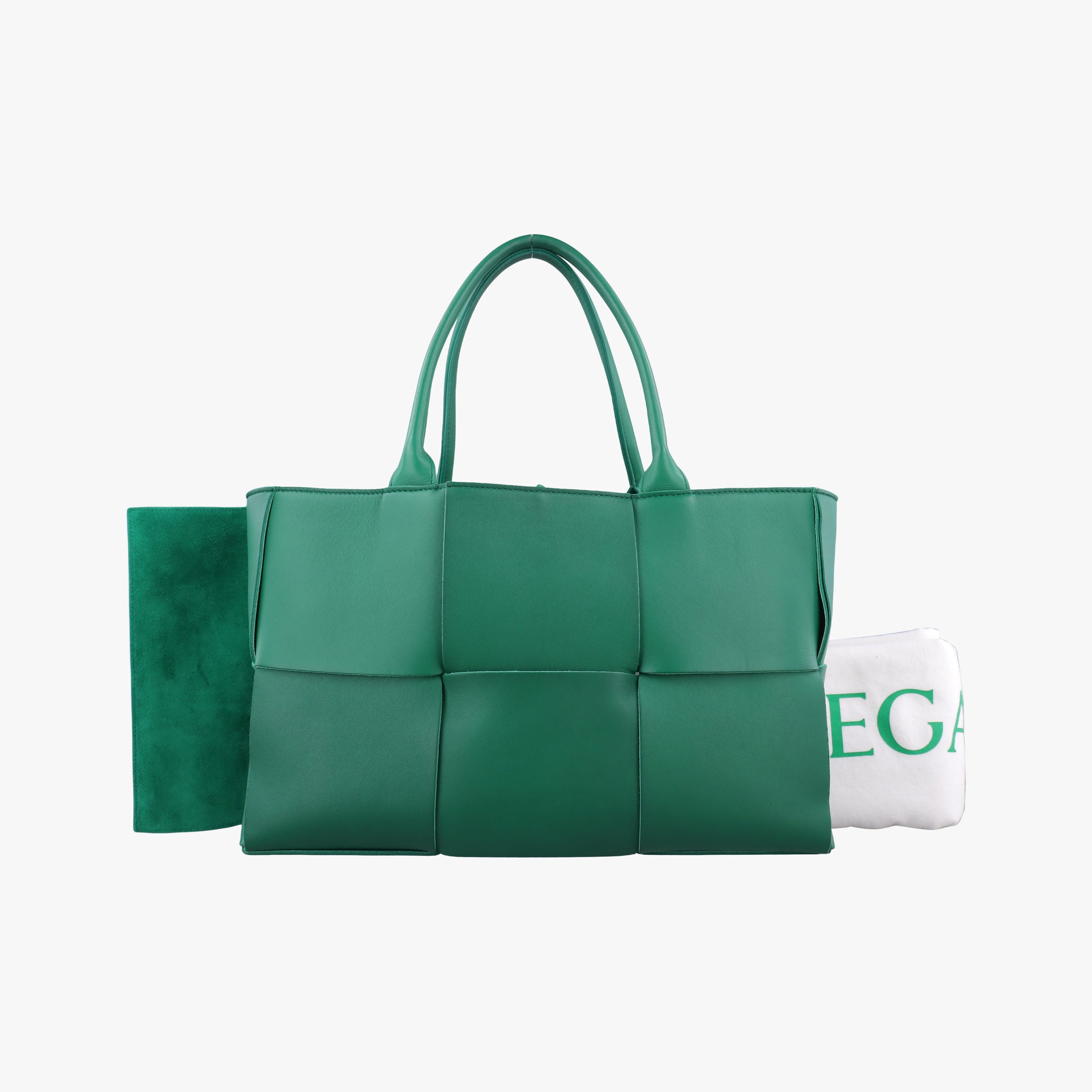 THE ARCO Tote Medium Green lambskin B09372800Lミディアム ザ アルコ トート グリーン ラムスキン B09372800L