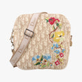 Trotter Flower Beige PVC Coated Canvas Floral Embroidery BO D 1024トロッター フラワー ベージュ PVCコーティングキャンバス 花刺繍 BO D 1024