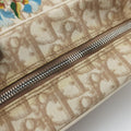 Trotter Flower Beige PVC Coated Canvas Floral Embroidery BO D 1024トロッター フラワー ベージュ PVCコーティングキャンバス 花刺繍 BO D 1024