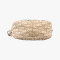 Trotter Flower Beige PVC Coated Canvas Floral Embroidery BO D 1024トロッター フラワー ベージュ PVCコーティングキャンバス 花刺繍 BO D 1024