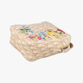 Trotter Flower Beige PVC Coated Canvas Floral Embroidery BO D 1024トロッター フラワー ベージュ PVCコーティングキャンバス 花刺繍 BO D 1024