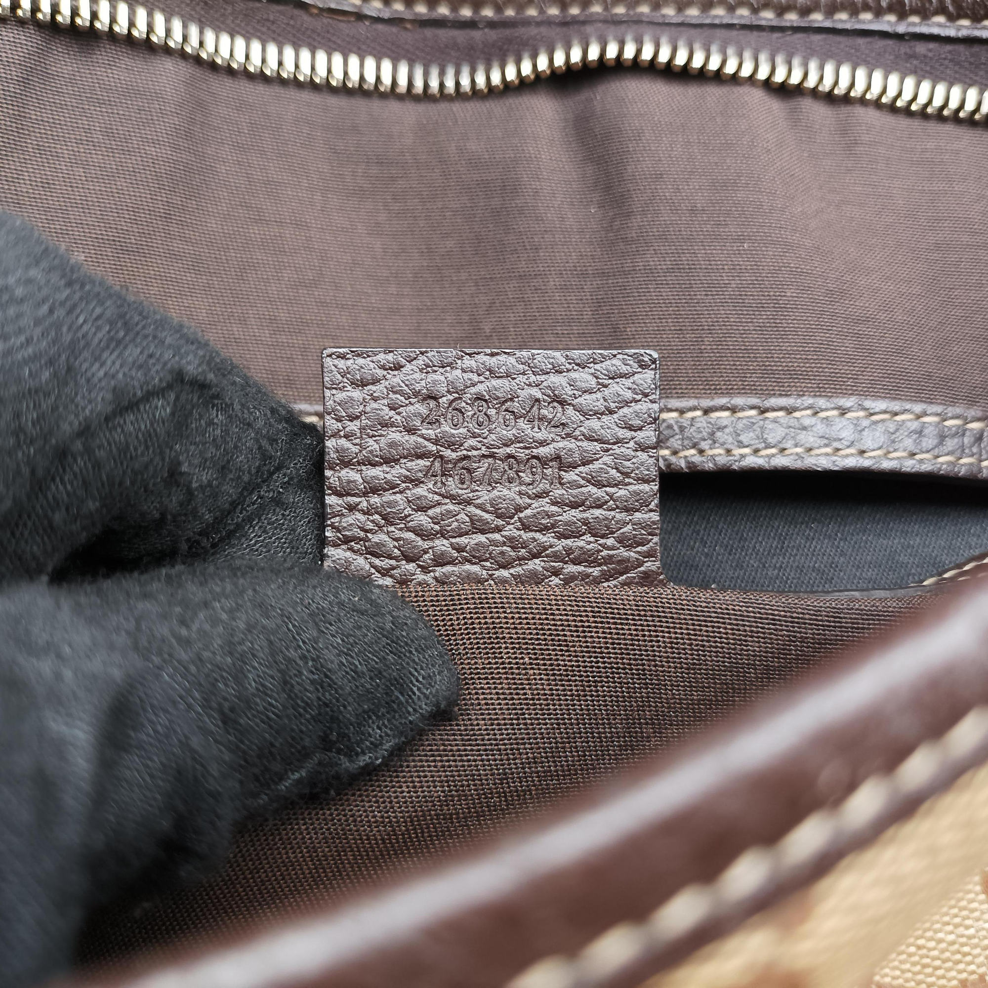 Abbey Brown PVC coated canvas 268642 E018411918アビー ブラウン PVCコーティングキャンバス 268642 E018411918
