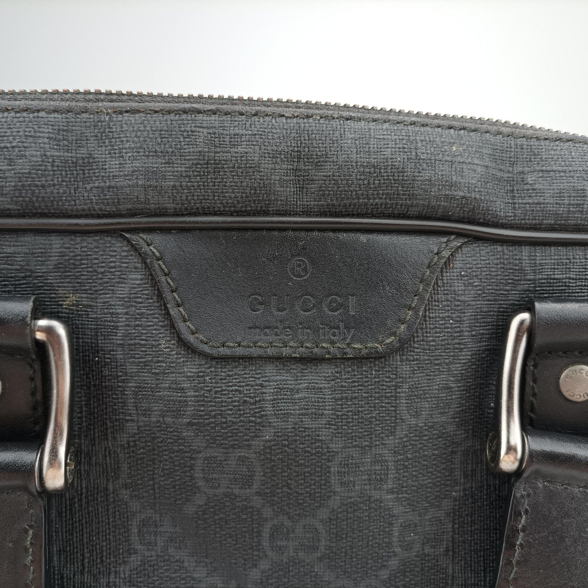 GG Plus GG Supreme Black PVC coated canvas 337081 E017901051GGプラス GGスプリーム ブラック PVCコーティングキャンバス 337081 E017901051