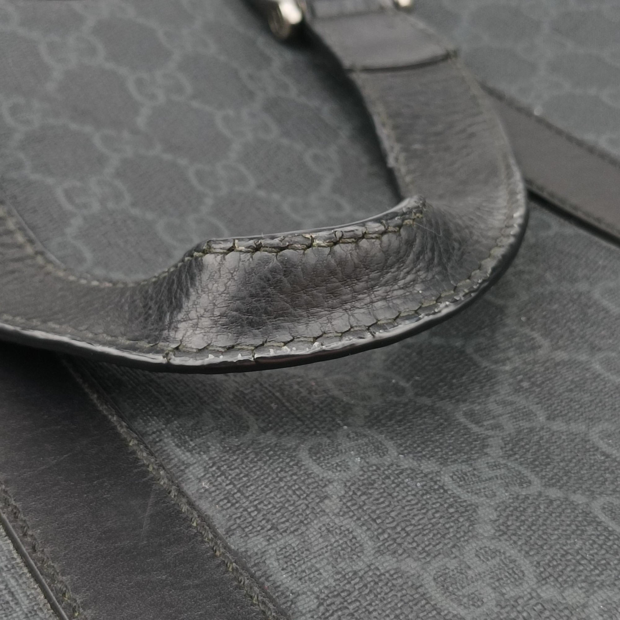 GG Plus GG Supreme Black PVC coated canvas 337081 E017901051GGプラス GGスプリーム ブラック PVCコーティングキャンバス 337081 E017901051