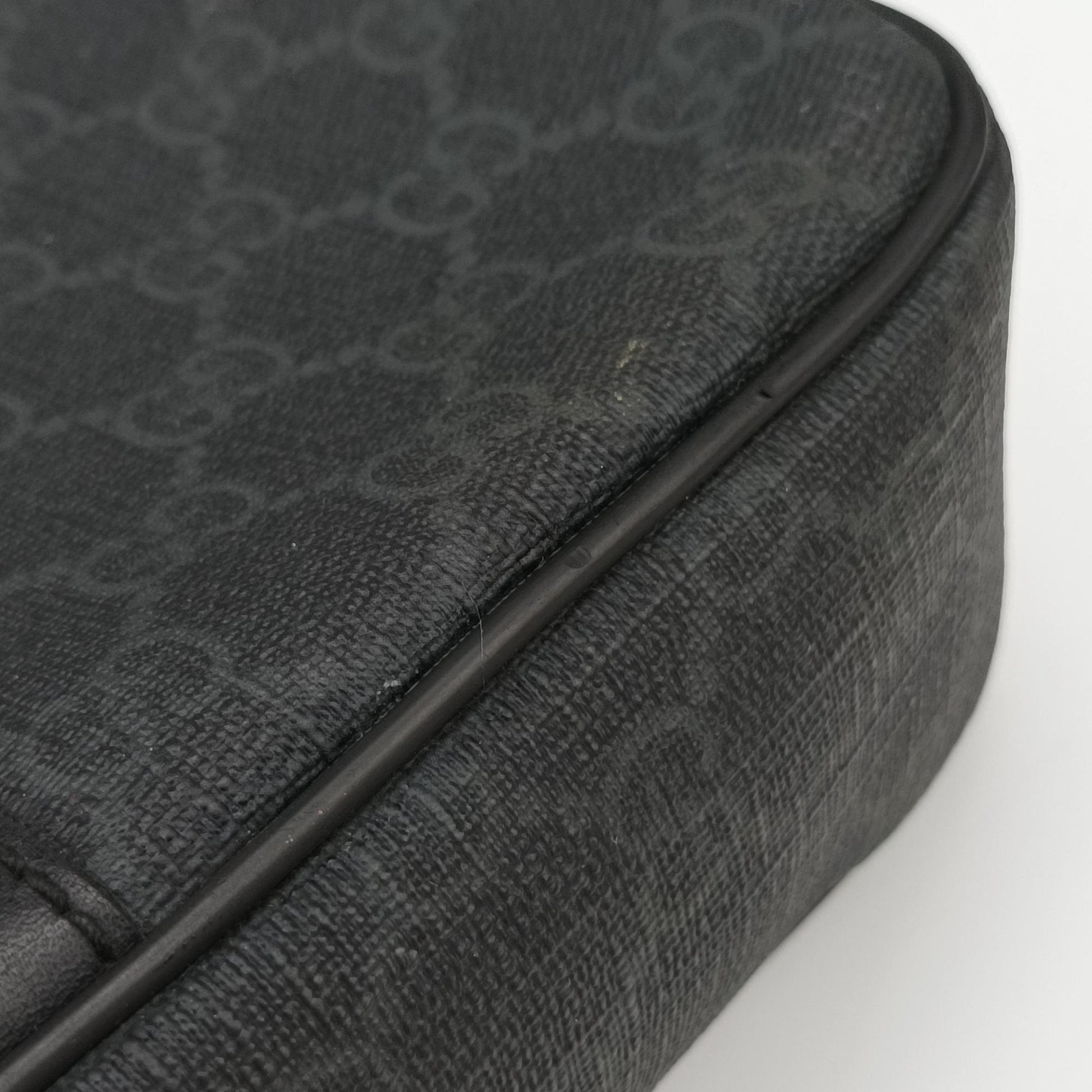 GG Plus GG Supreme Black PVC coated canvas 337081 E017901051GGプラス GGスプリーム ブラック PVCコーティングキャンバス 337081 E017901051