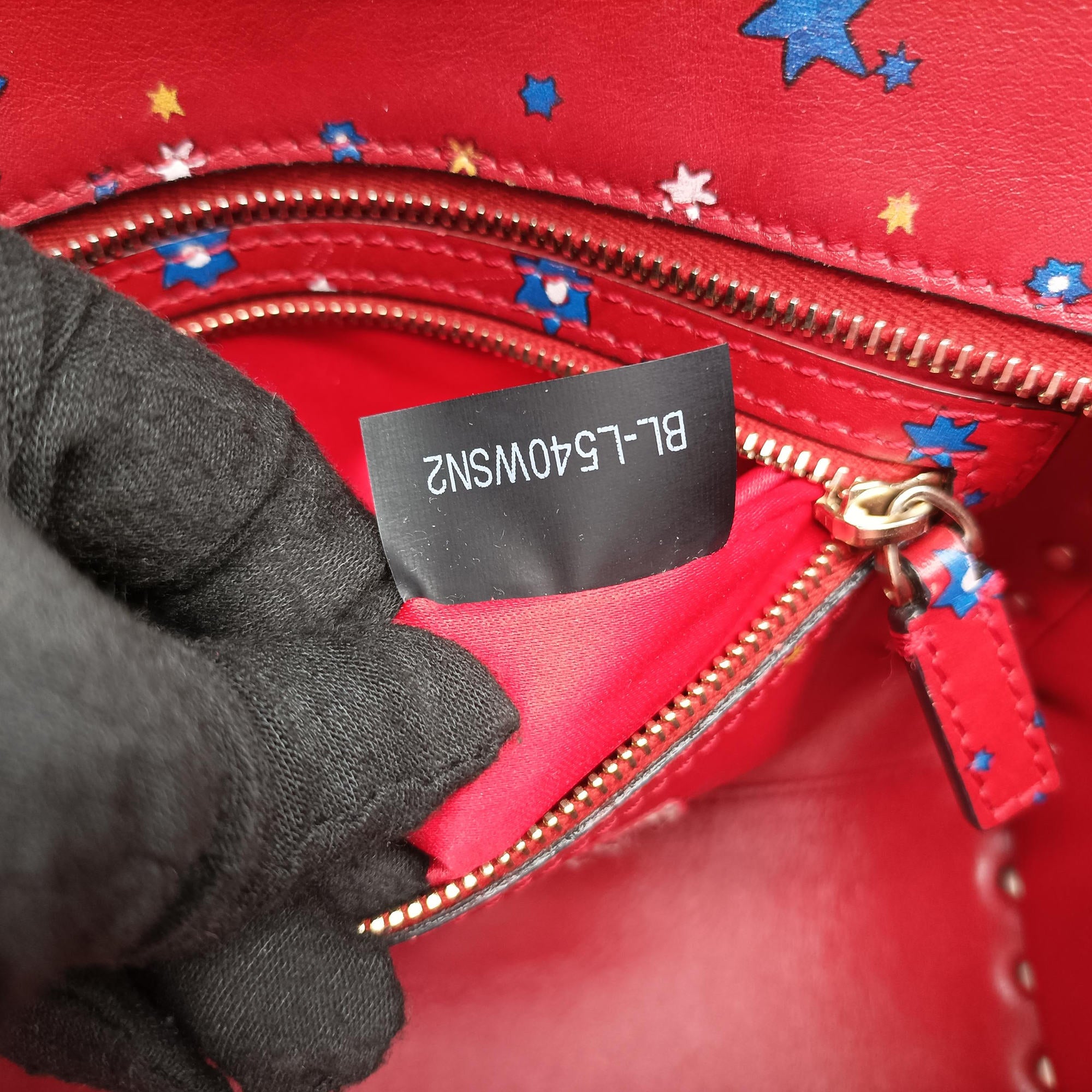 Rockstud Red Multi Calfskin BL-L540WSN2ロックスタッズ レッド マルチカラー カーフスキン BL-L540WSN2