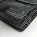 Rosalia Top Handle Black Leather×Suede×Python 50ロザリア トップハンドル ブラック レザー × スエード × パイソン 50