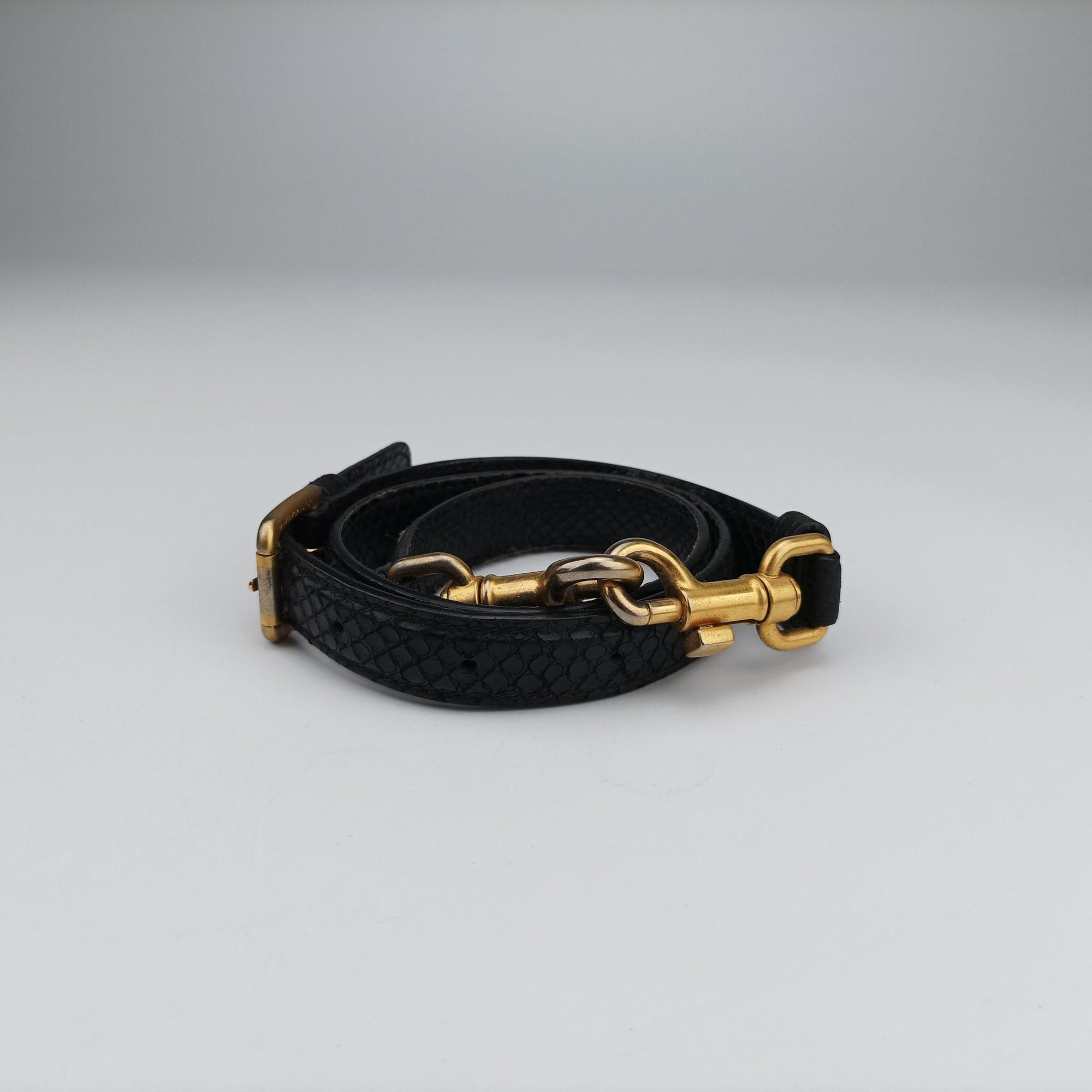 Rosalia Top Handle Black Leather×Suede×Python 50ロザリア トップハンドル ブラック レザー × スエード × パイソン 50