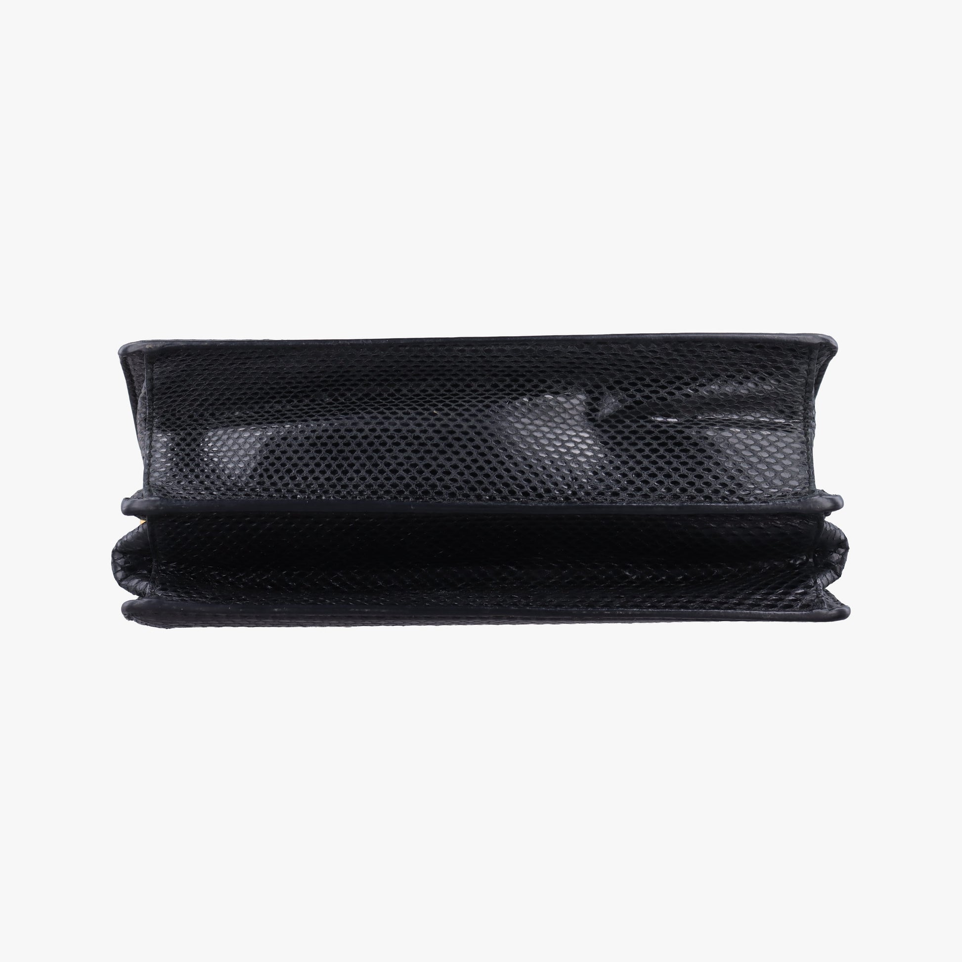 Rosalia Top Handle Black Leather×Suede×Python 50ロザリア トップハンドル ブラック レザー × スエード × パイソン 50