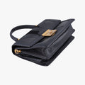 Rosalia Top Handle Black Leather×Suede×Python 50ロザリア トップハンドル ブラック レザー × スエード × パイソン 50