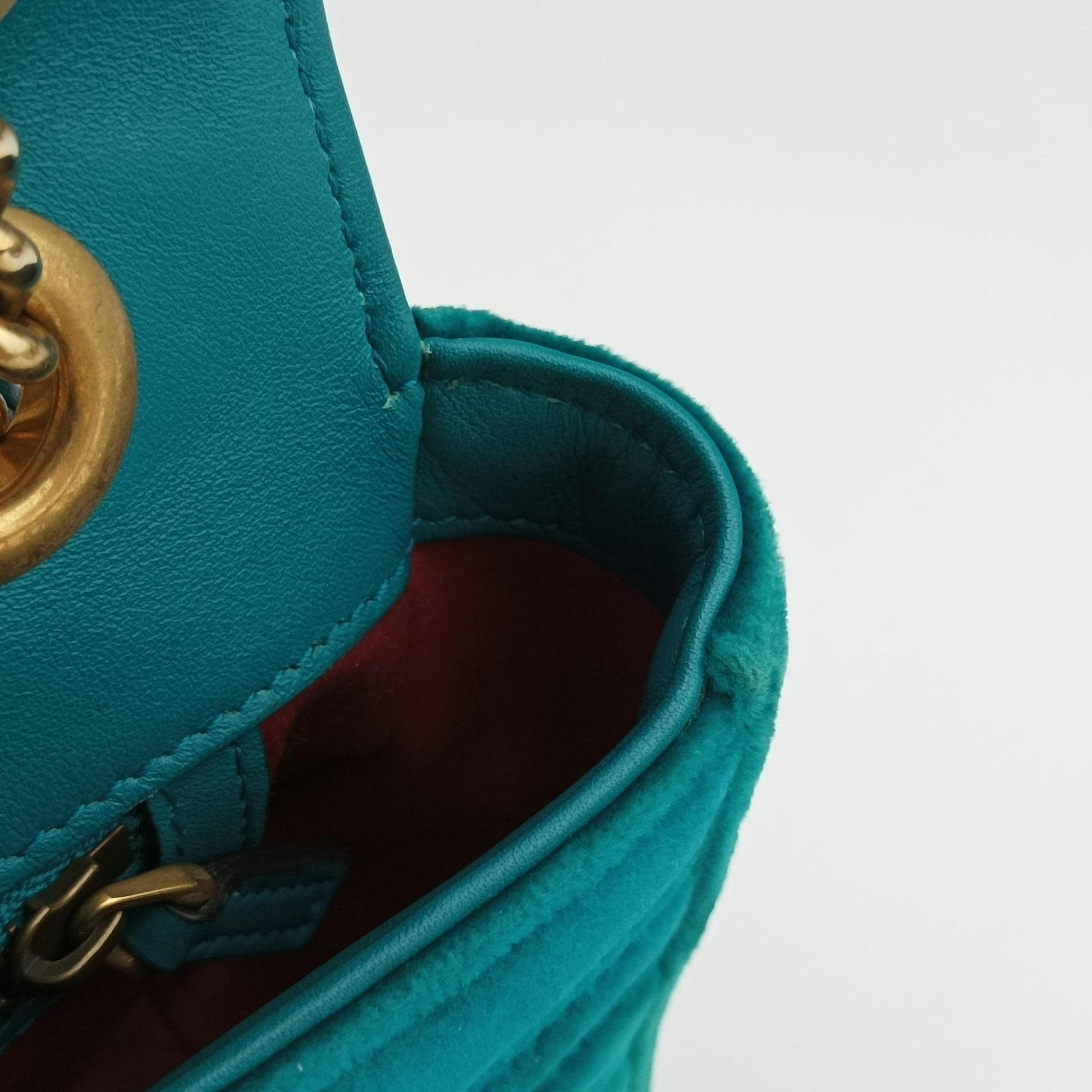 GG Marmont Blue velour 443497 F023527047GGマーモント ブルー ベロア 443497 F023527047