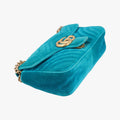 GG Marmont Blue velour 443497 F023527047GGマーモント ブルー ベロア 443497 F023527047